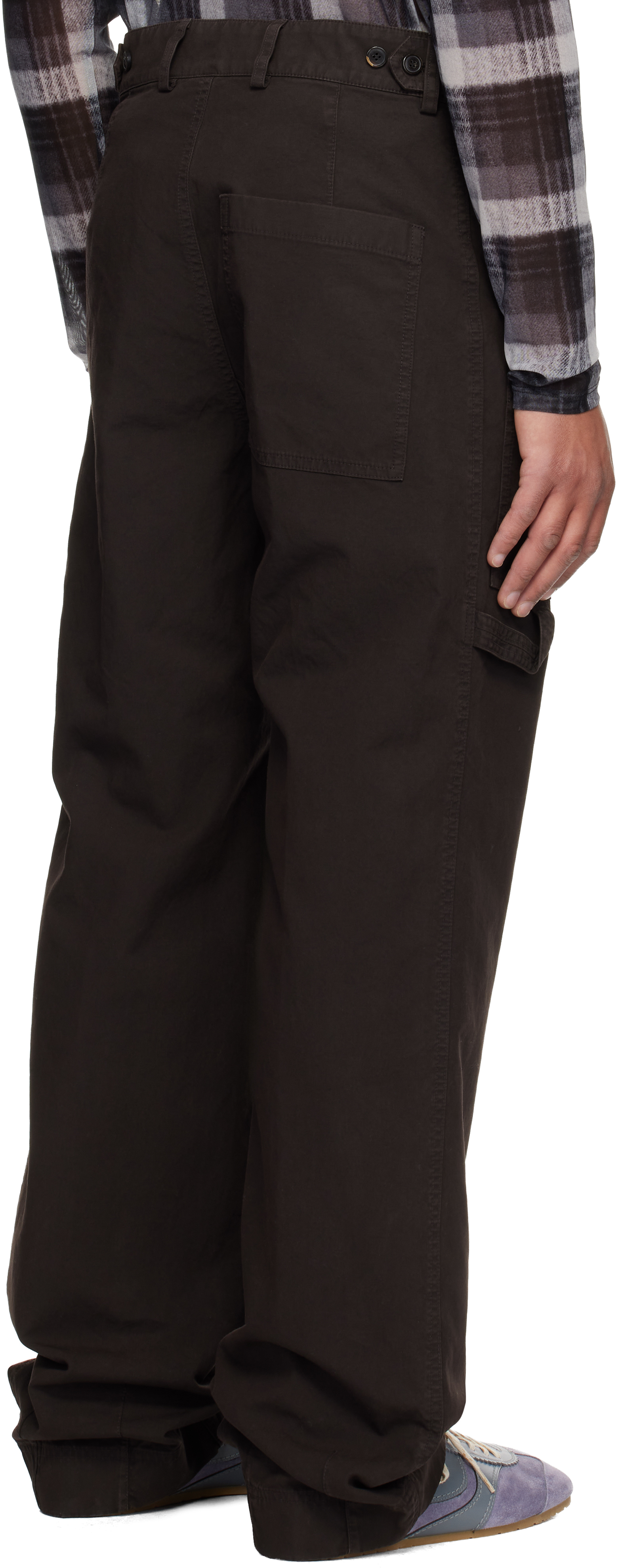 Dries Van Noten Brown Cotton Trousers In Brown