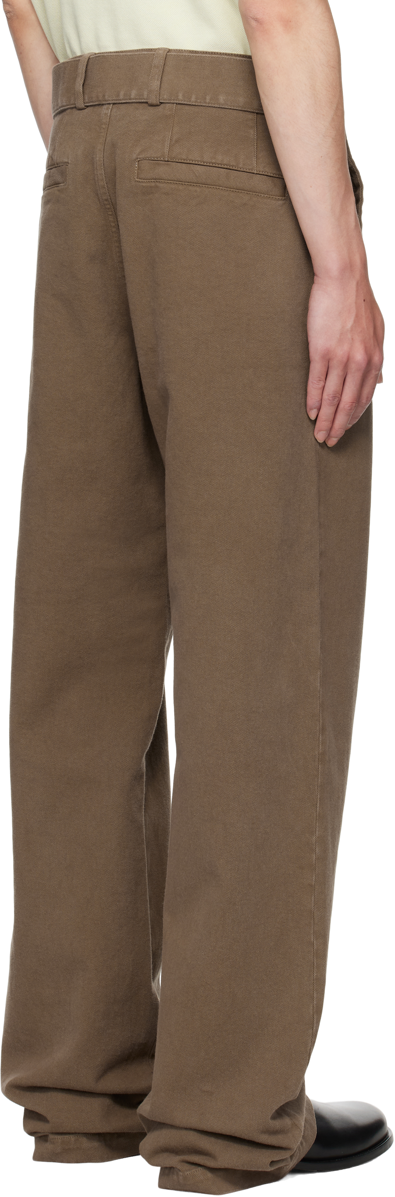 Dries Van Noten Brown Overdyed Sailor Trousers In Brown