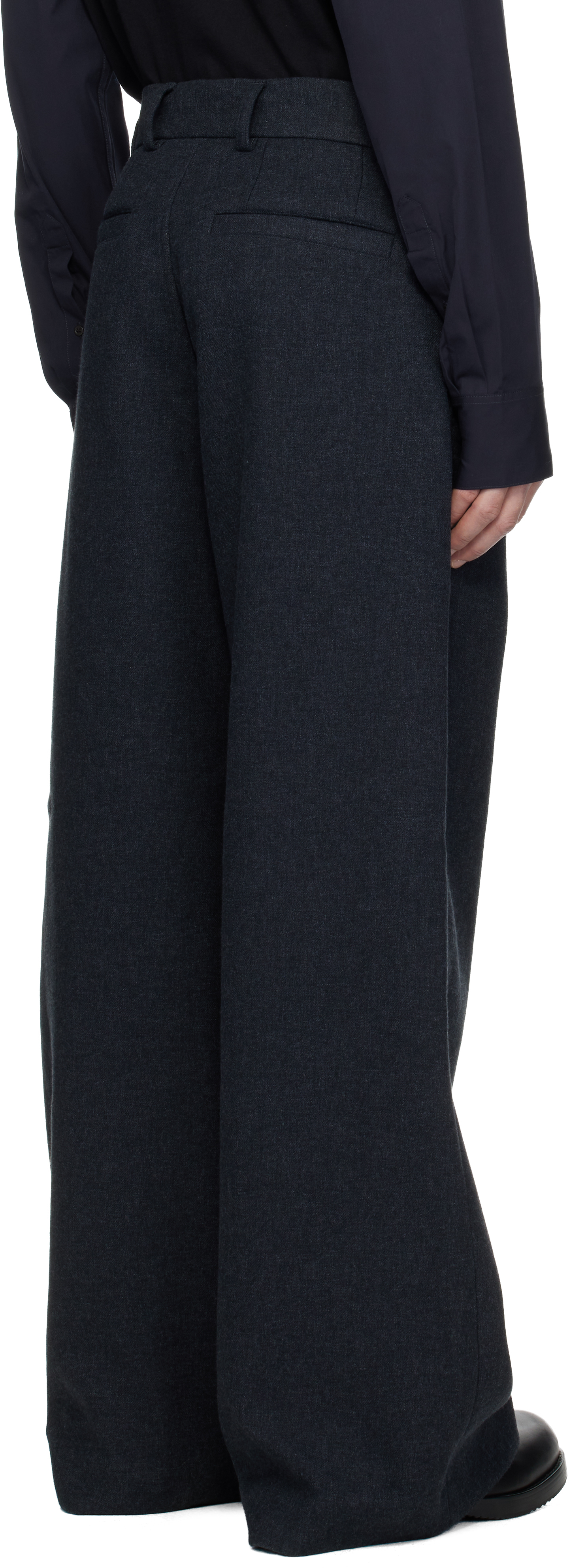 Dries Van Noten Gray Paneled Trousers In Gray
