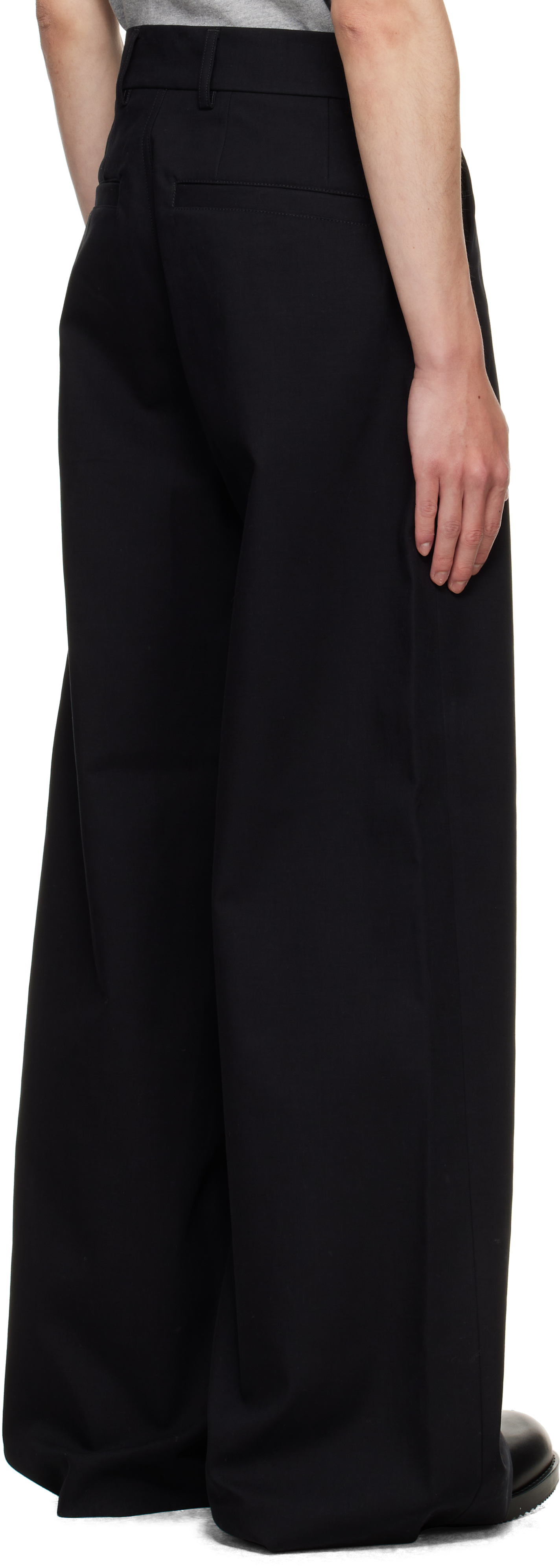 Dries Van Noten Black Sailor Trousers In Black