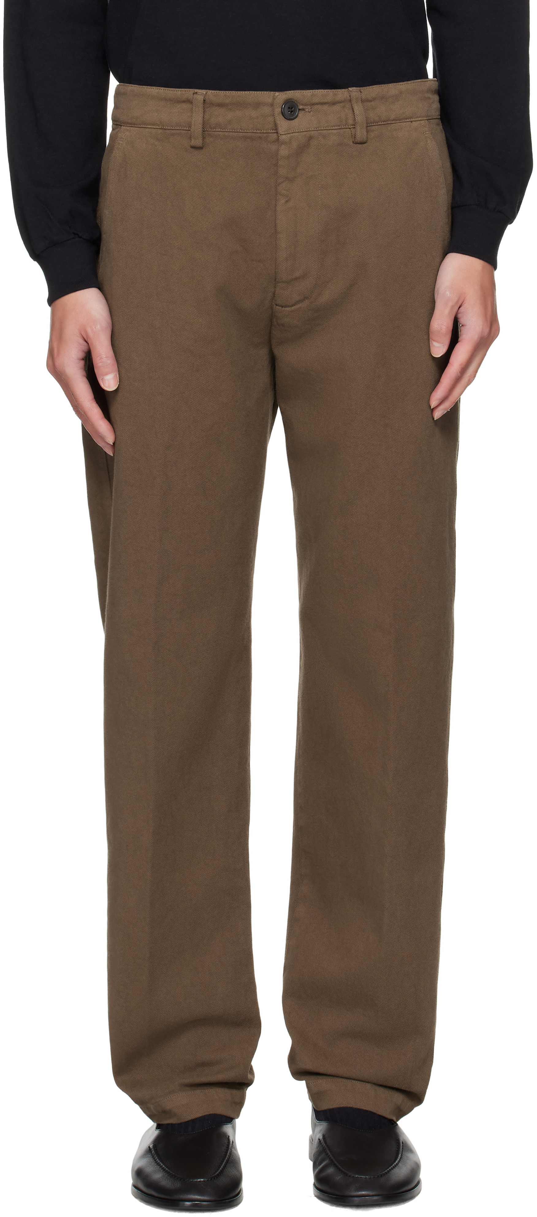 Dries Van Noten Brown Overdyed Trousers
