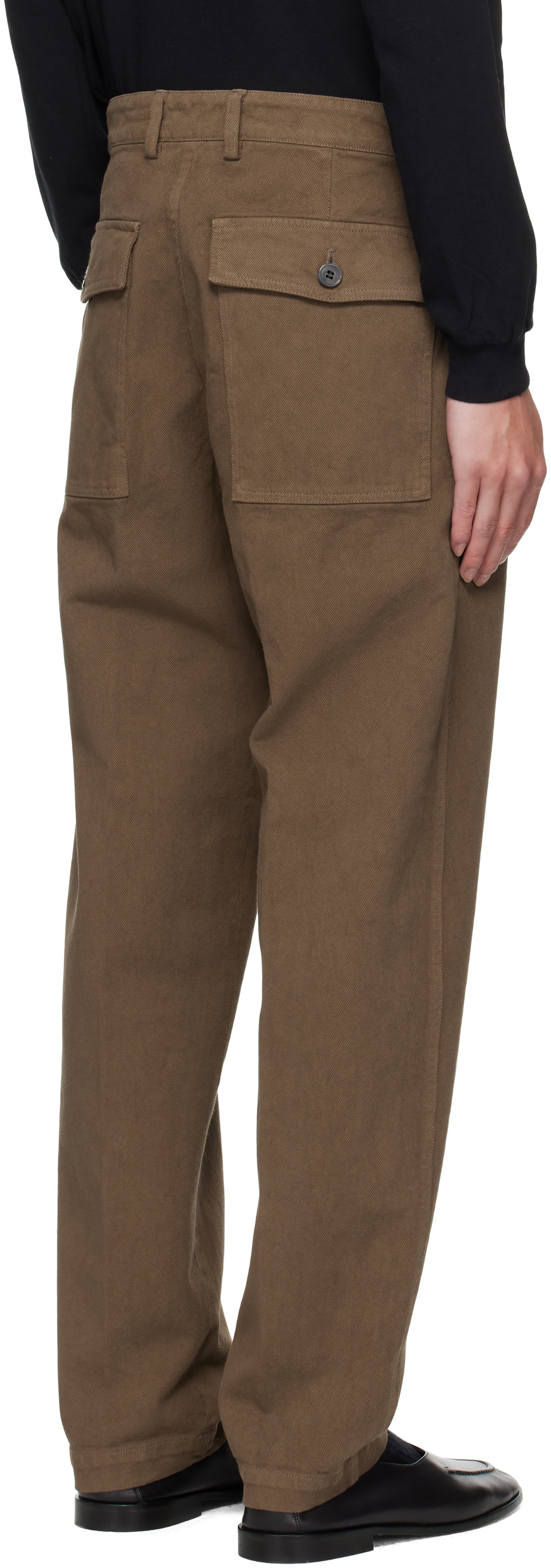 Dries Van Noten Brown Overdyed Trousers