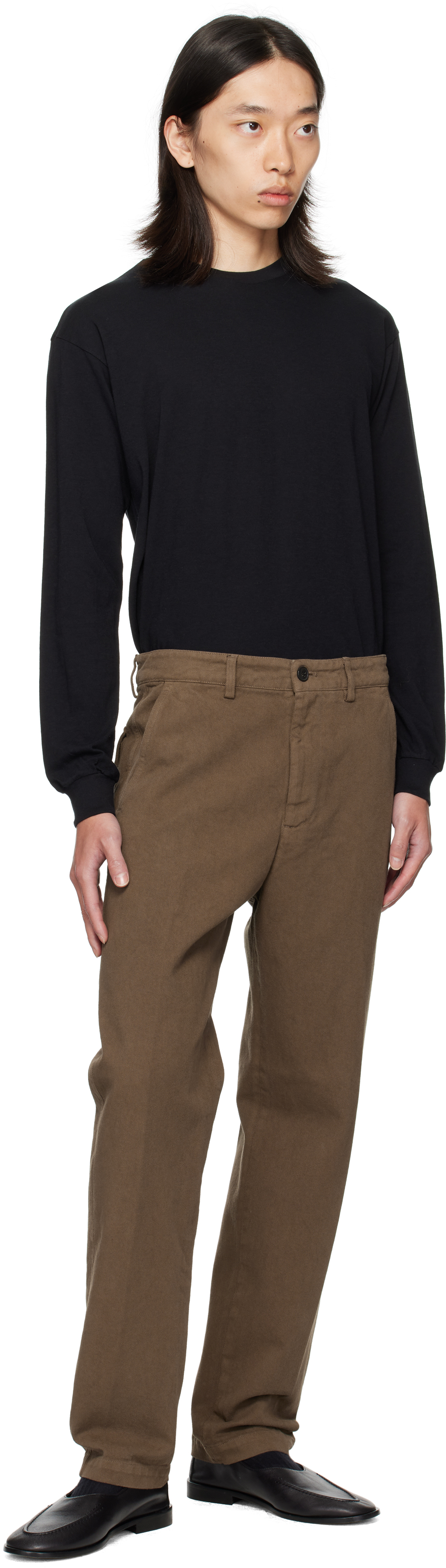 Dries Van Noten Brown Overdyed Trousers