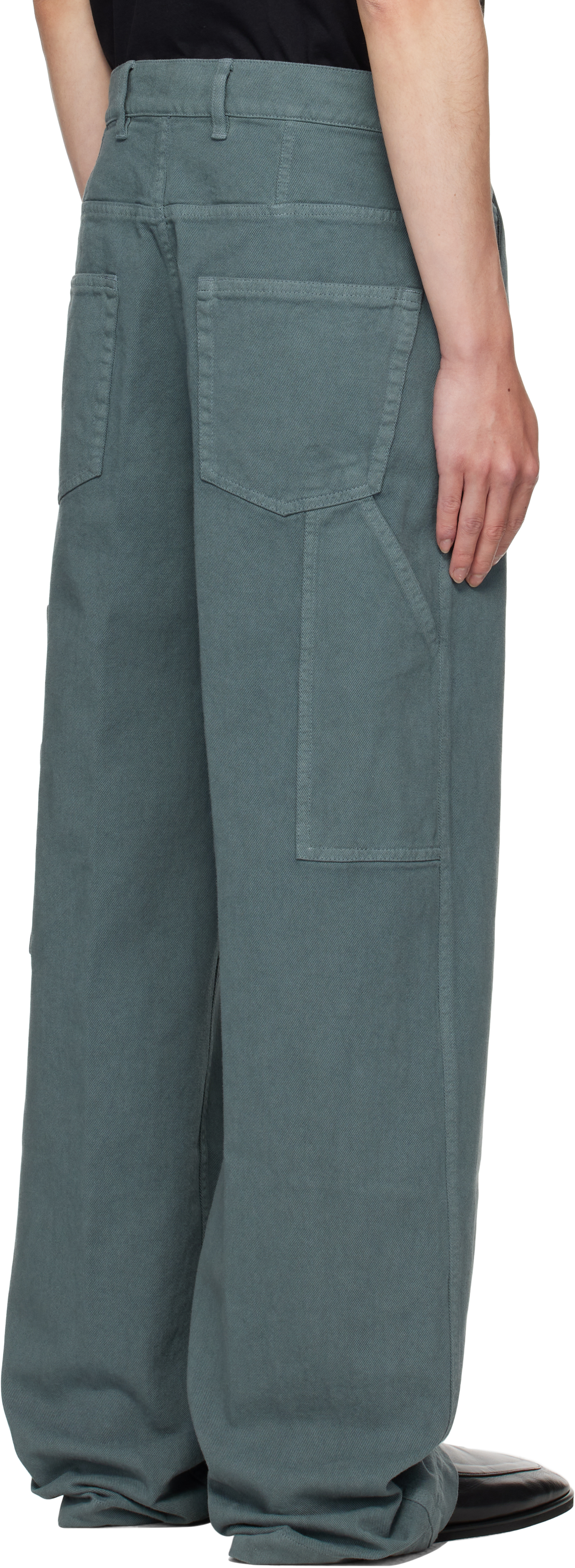 Dries Van Noten Blue Twill Trousers