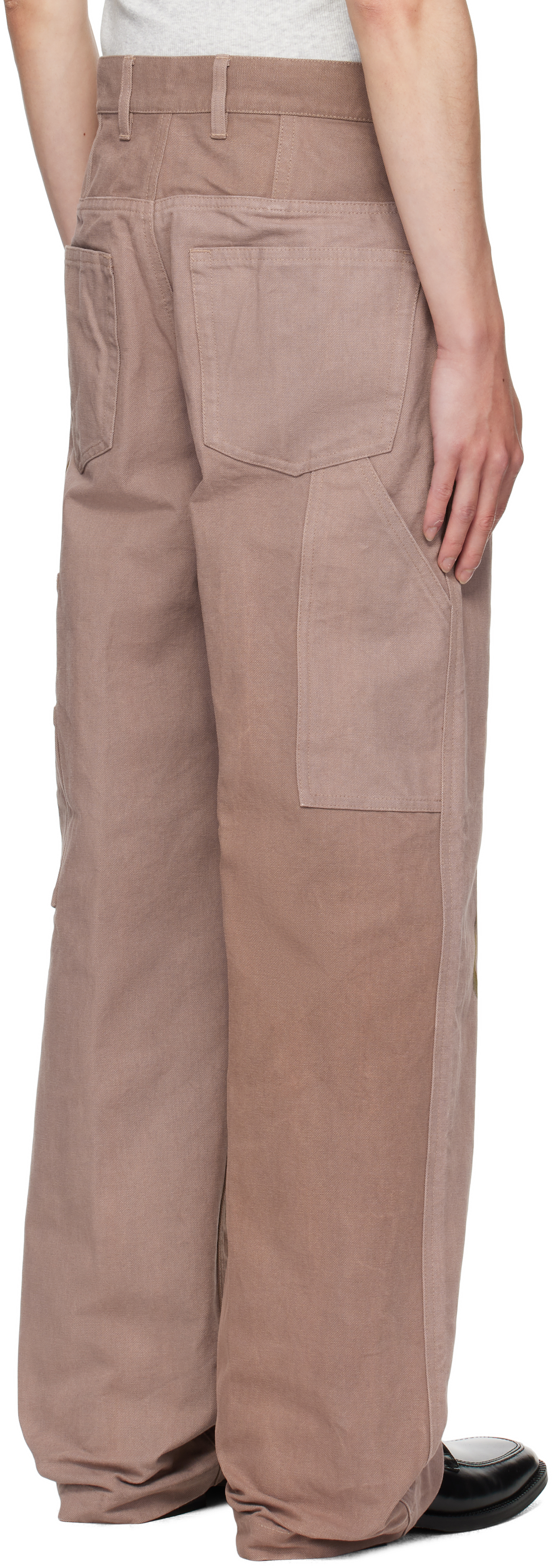 Dries Van Noten Pink Graphic Trousers In Pink