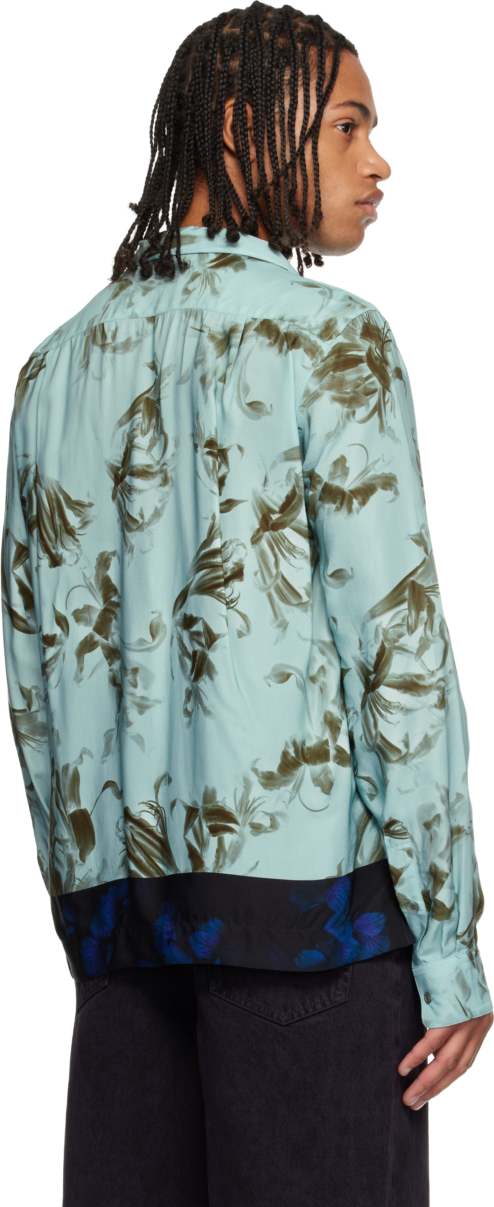 Dries Van Noten Floral Pattern Long Sleeves Shirt With Chest Pocket In Multi