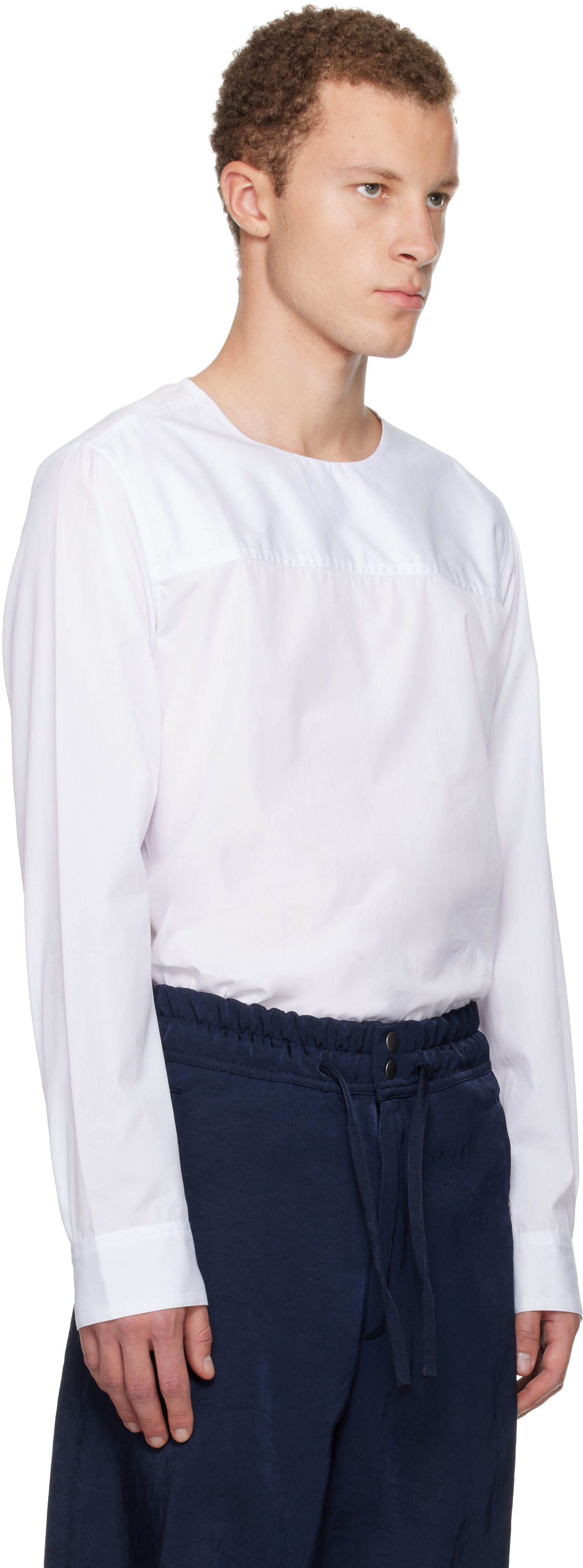 Dries Van Noten White Paneled Shirt In White