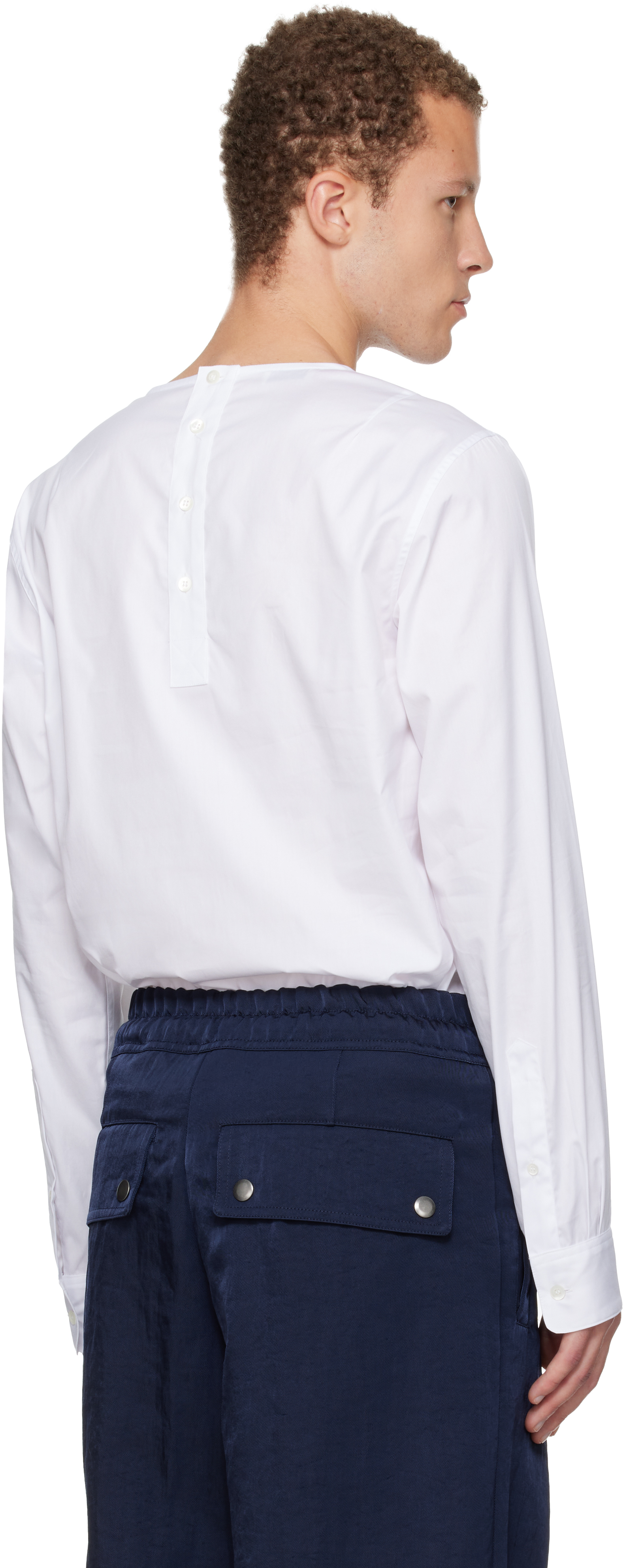 Dries Van Noten White Paneled Shirt In White