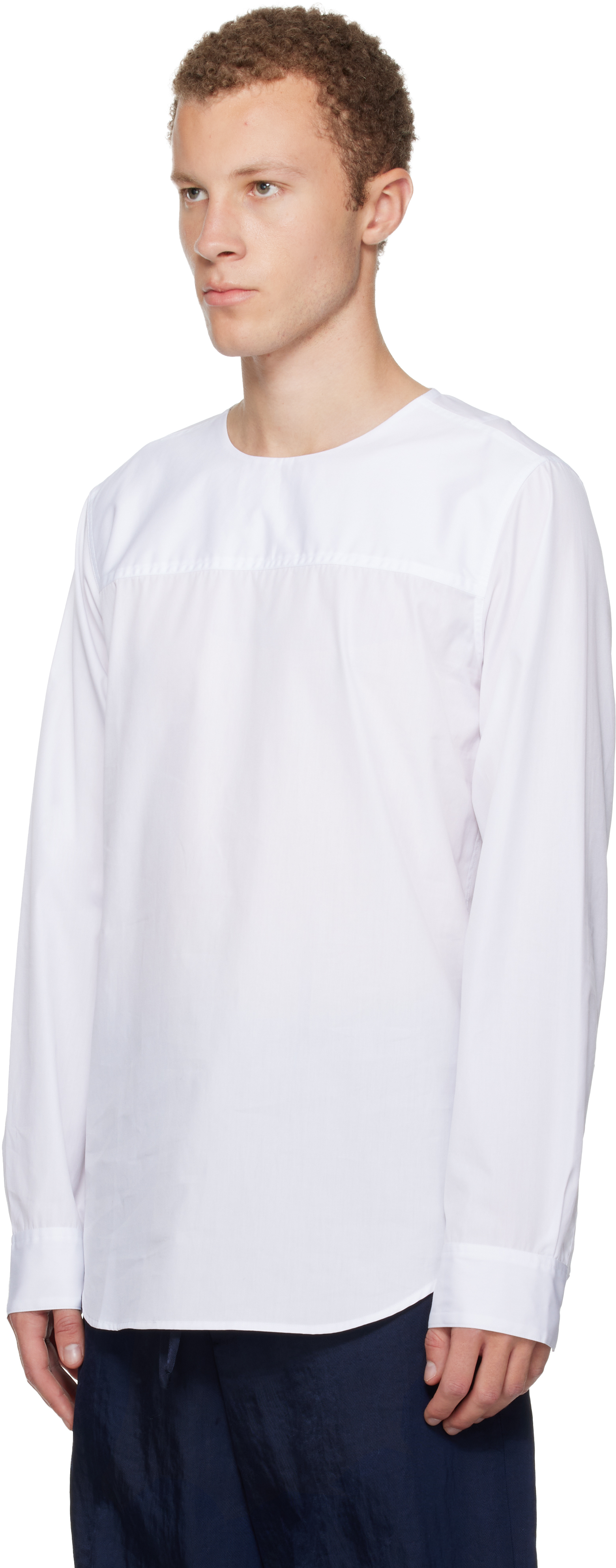 Dries Van Noten White Paneled Shirt In White