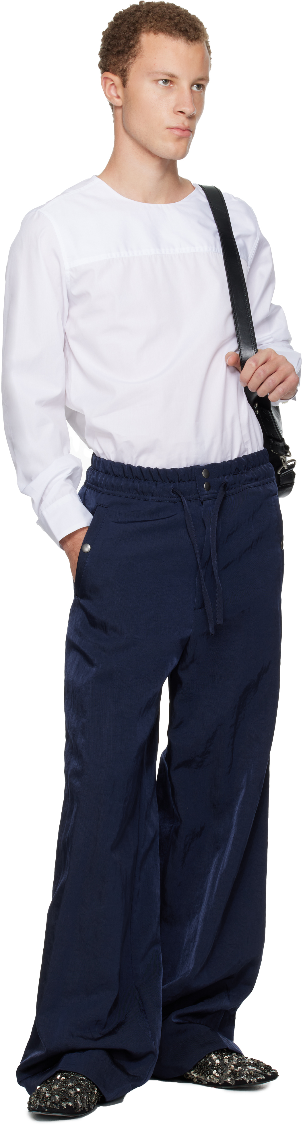 Dries Van Noten White Paneled Shirt In White