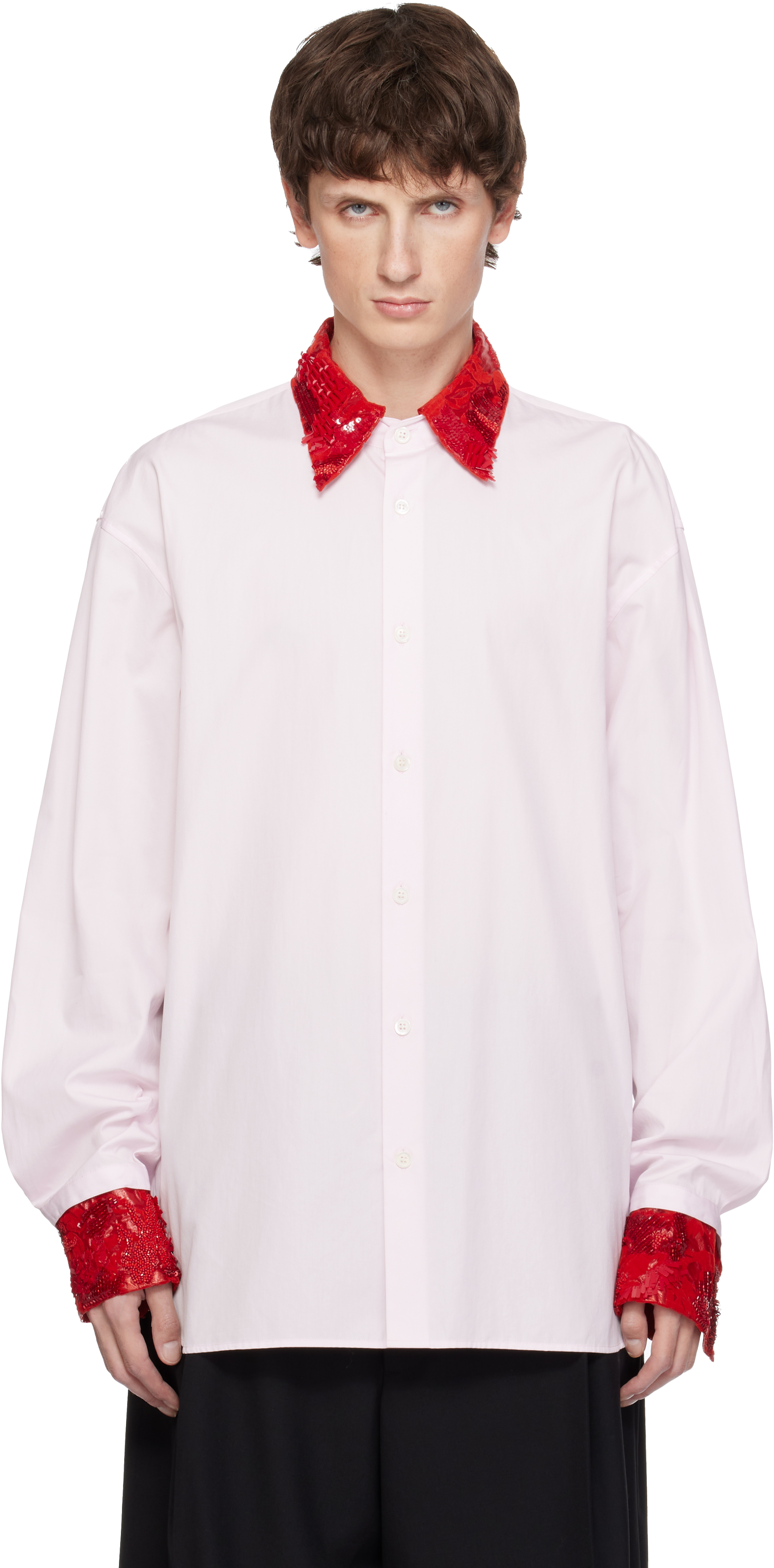 dries van noten 22ss シアーシルクシャツ ピンク dries van noten 22ss シアーシルクシャツ ピンク dries van noten