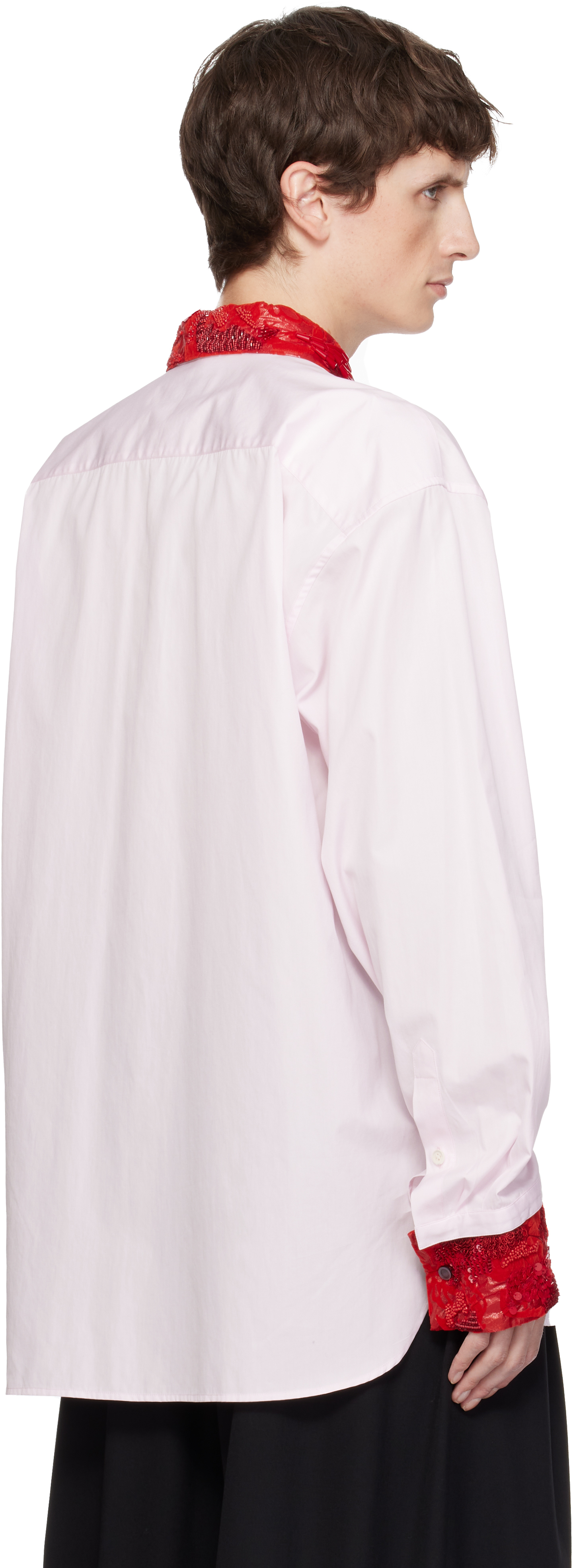 Dries Van Noten Pink Sequins Shirt In Pink