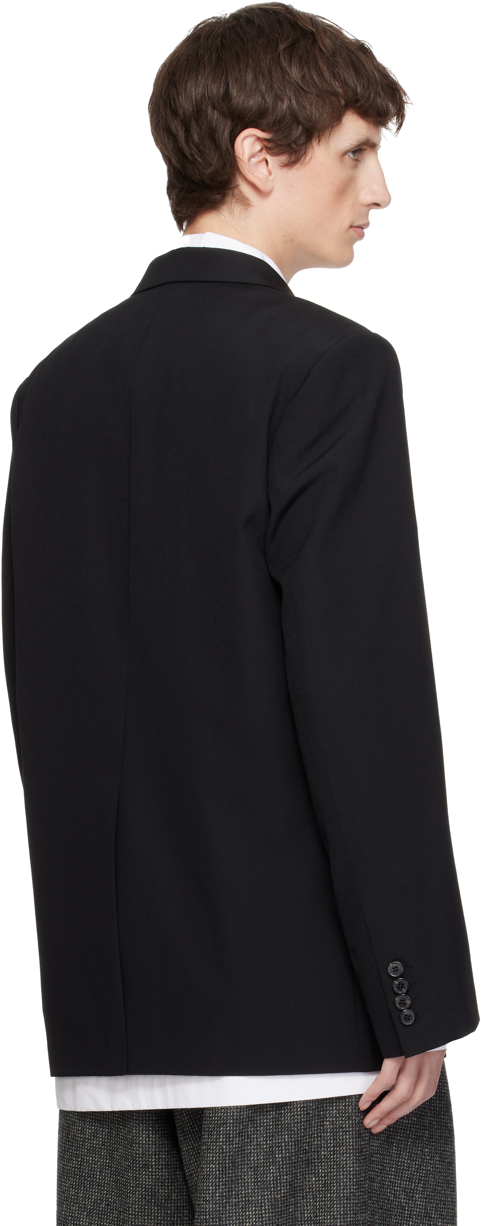 Dries Van Noten Black Wool Blazer In Black