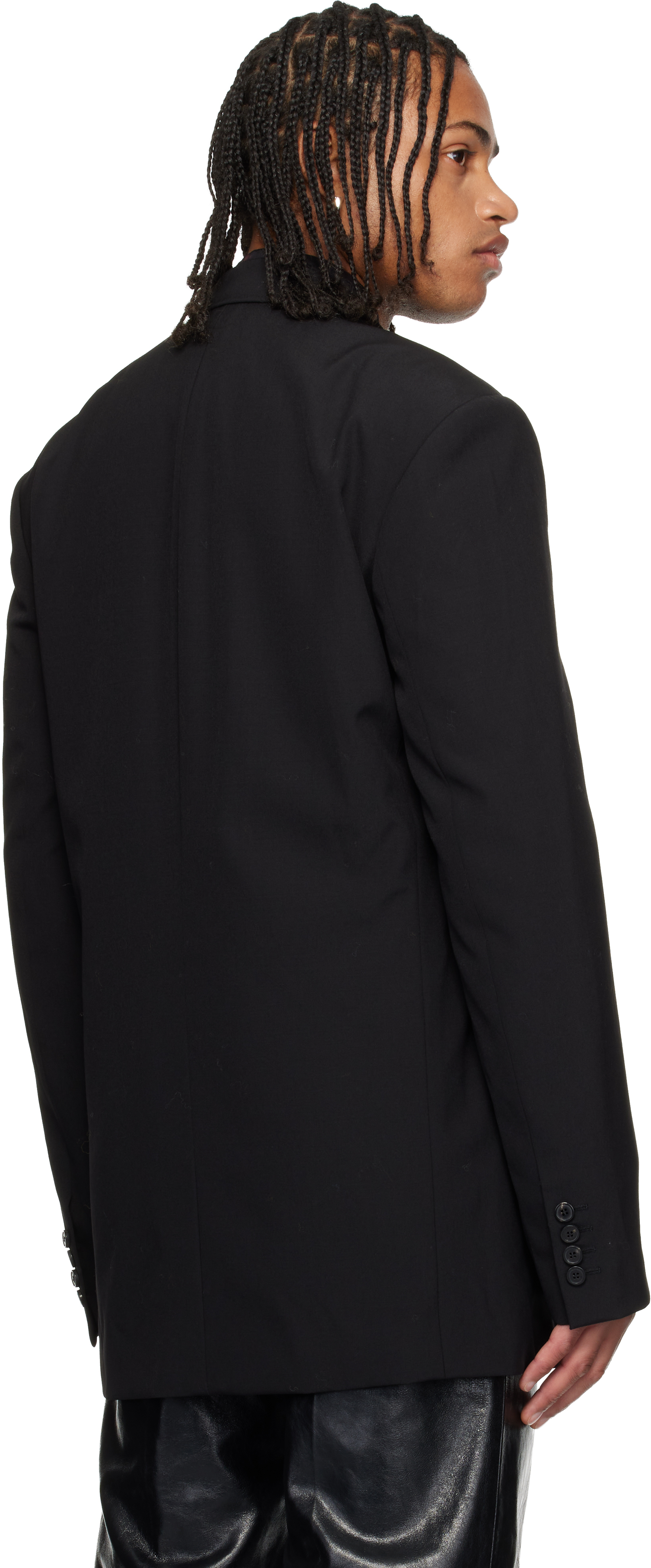 Dries Van Noten Black Wool Blazer In Black