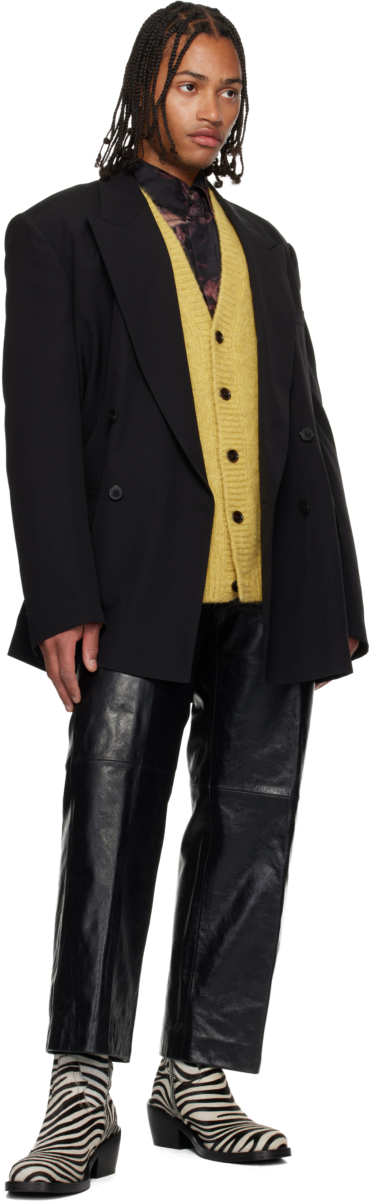 Dries Van Noten Black Wool Blazer In Black