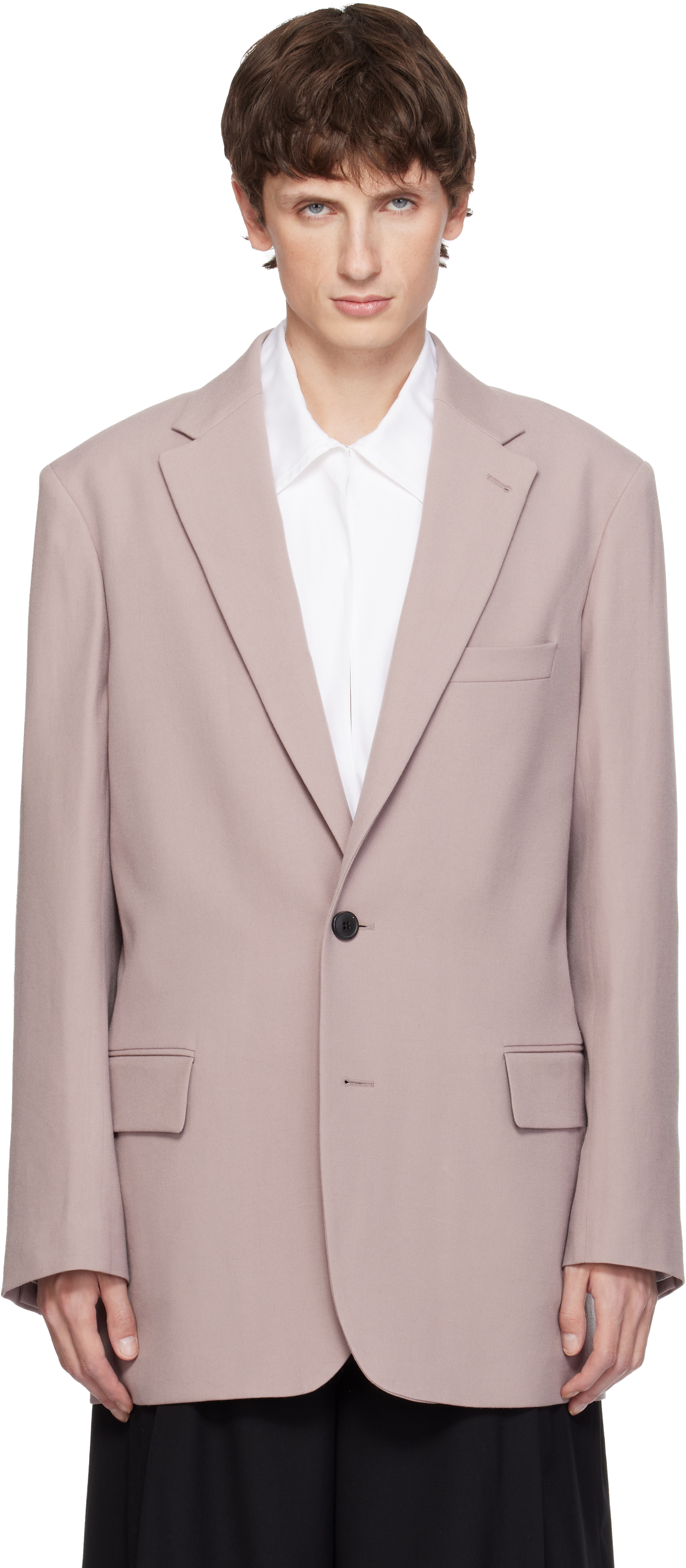 Dries Van Noten Pink Wool Blazer In Pink