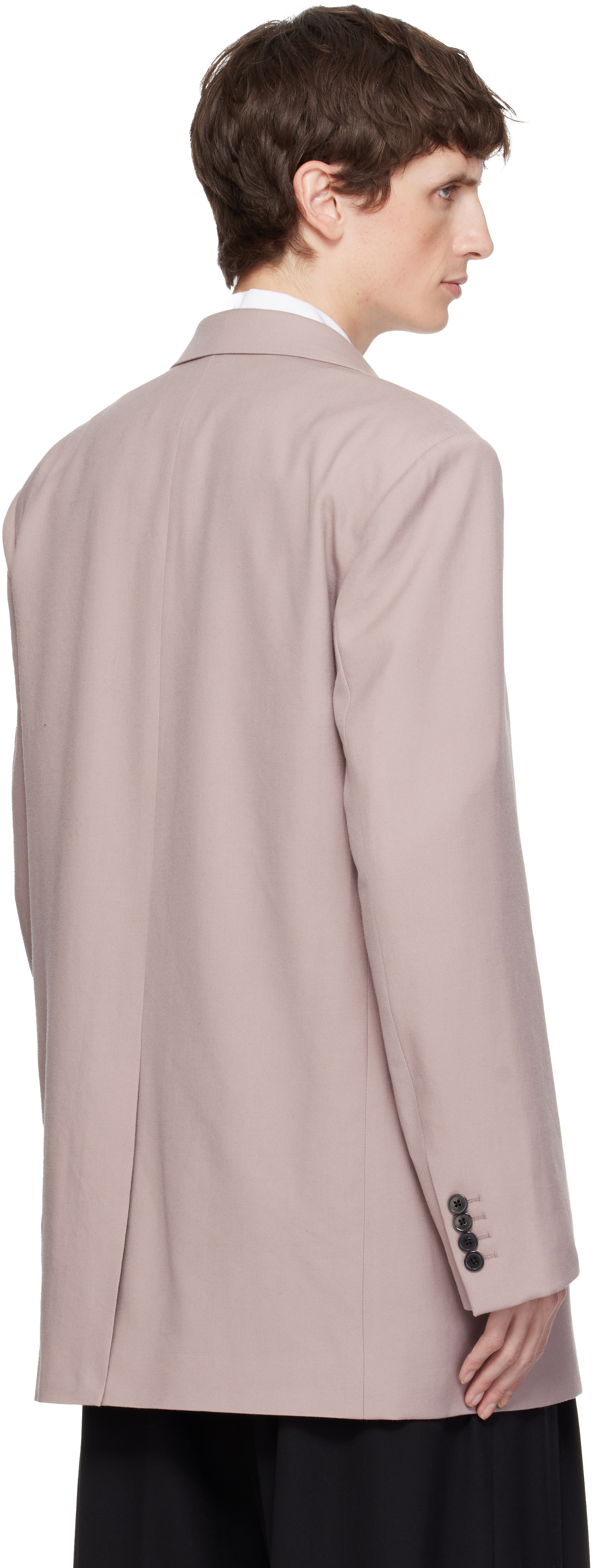 Dries Van Noten Pink Wool Blazer In Pink