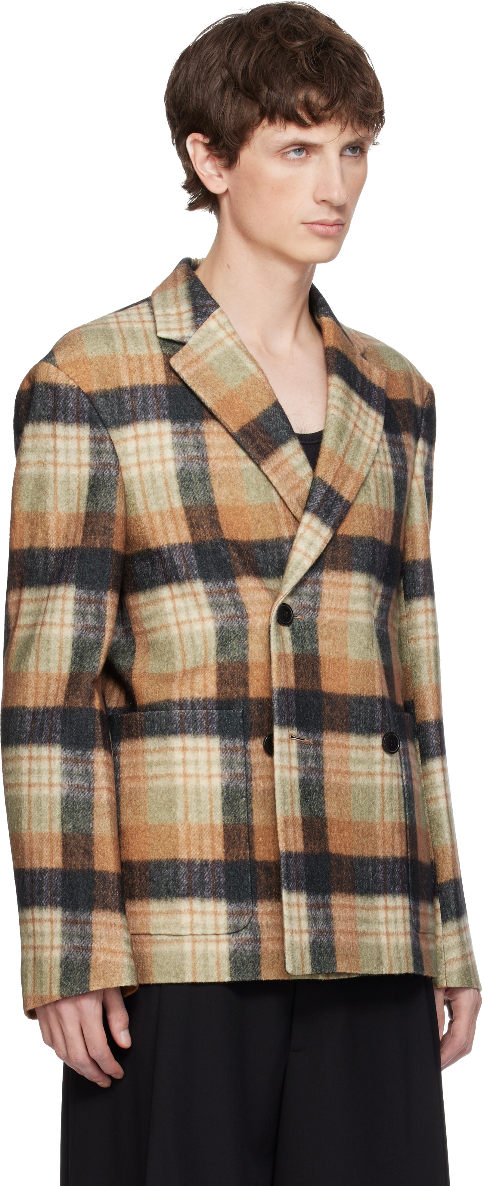 Dries Van Noten Multicolor Boxy Wool Blazer In Multi