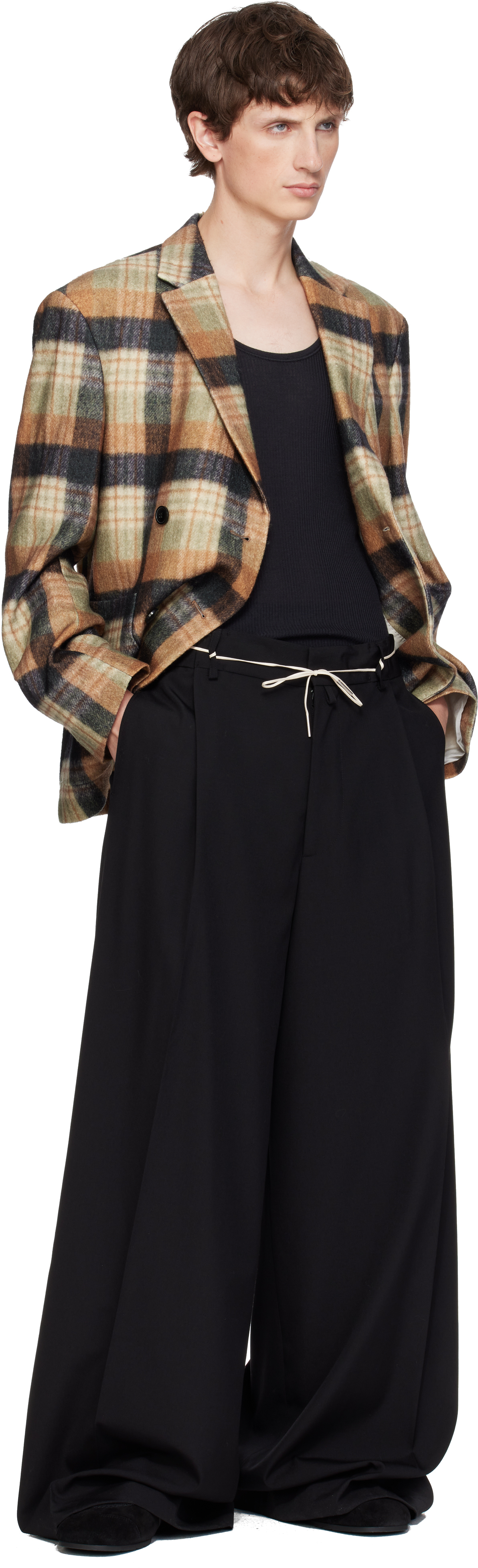 Dries Van Noten Multicolor Boxy Wool Blazer In Multi