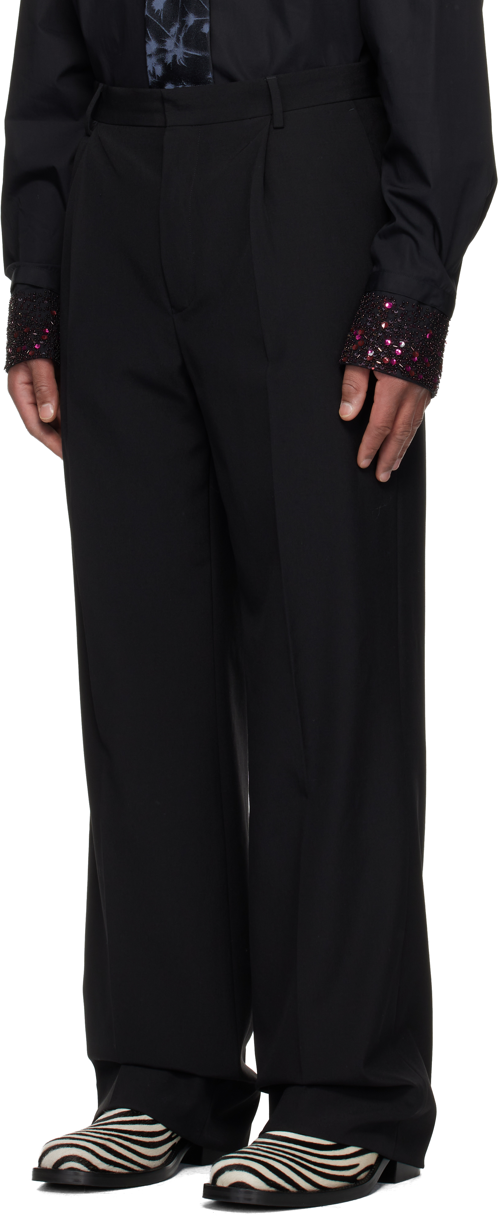 Dries Van Noten Black Wool Suit In Black