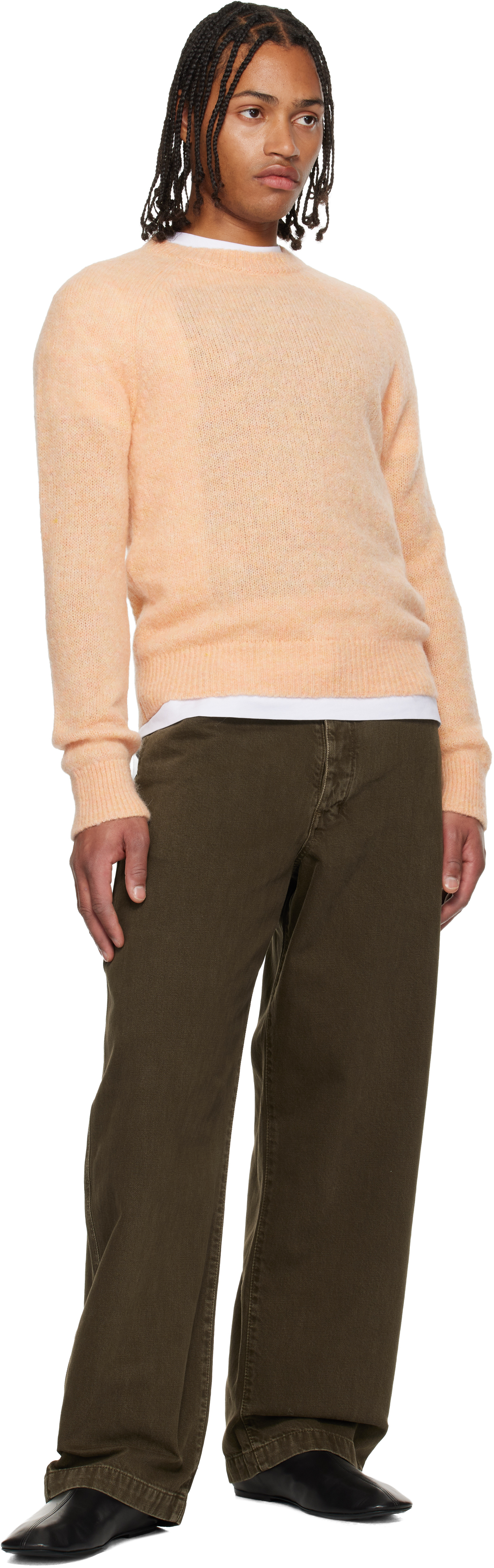 Dries Van Noten Orange Fitted Sweater In Pink