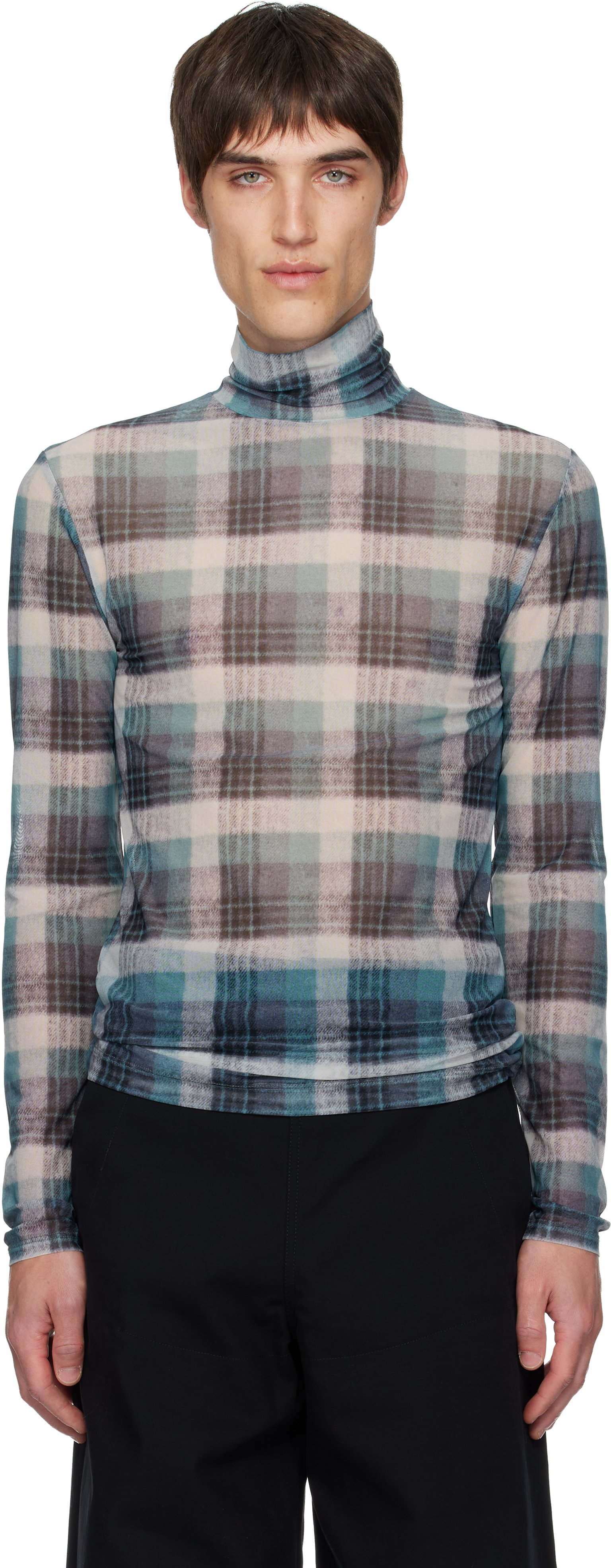 DRIES VAN NOTEN タートルネック ジップ ニット サイズM DRIES VAN NOTEN(ドリスヴァンノッテン) ネックジップハイネックニット