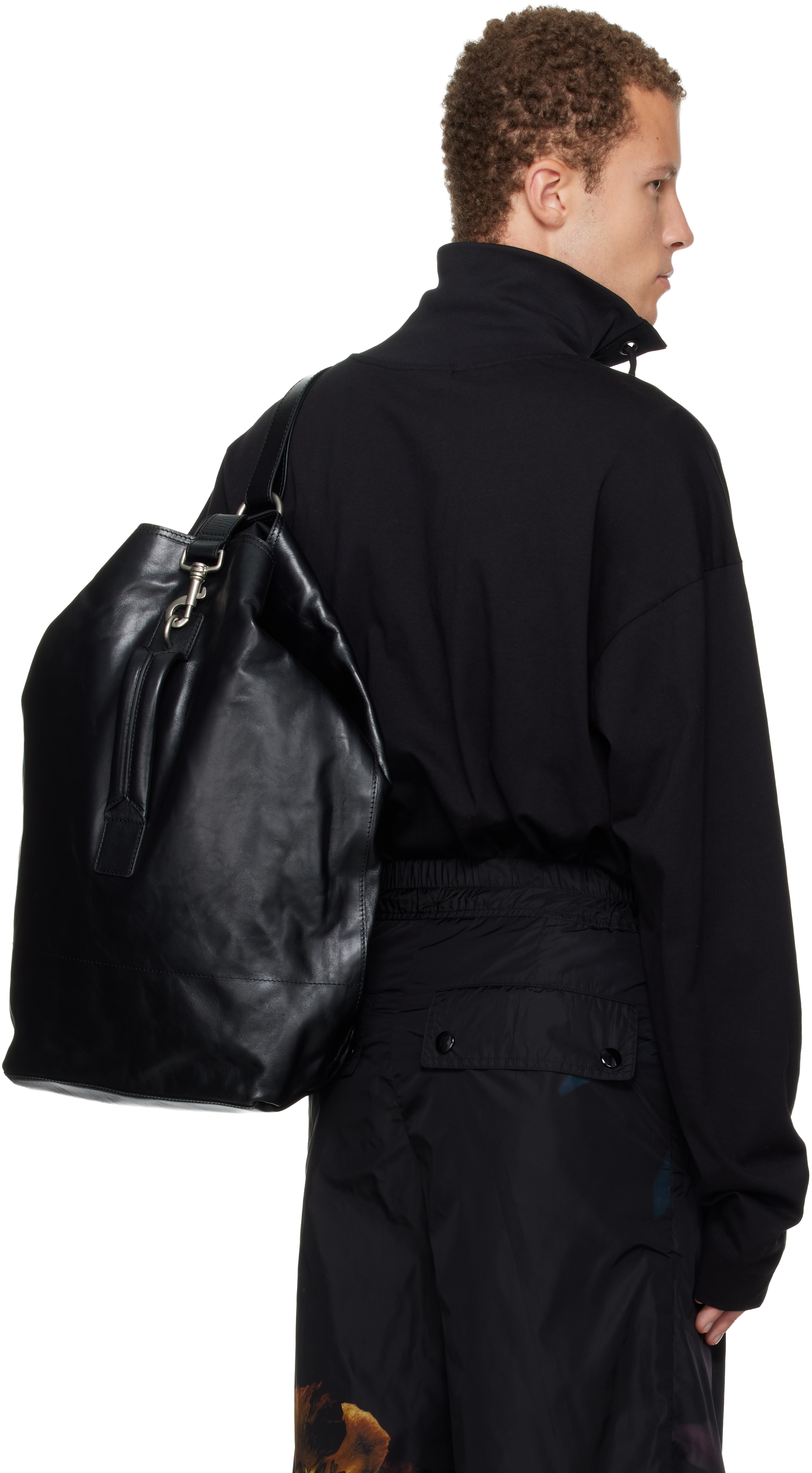 Dries Van Noten Black Lace-up Shirt In Black