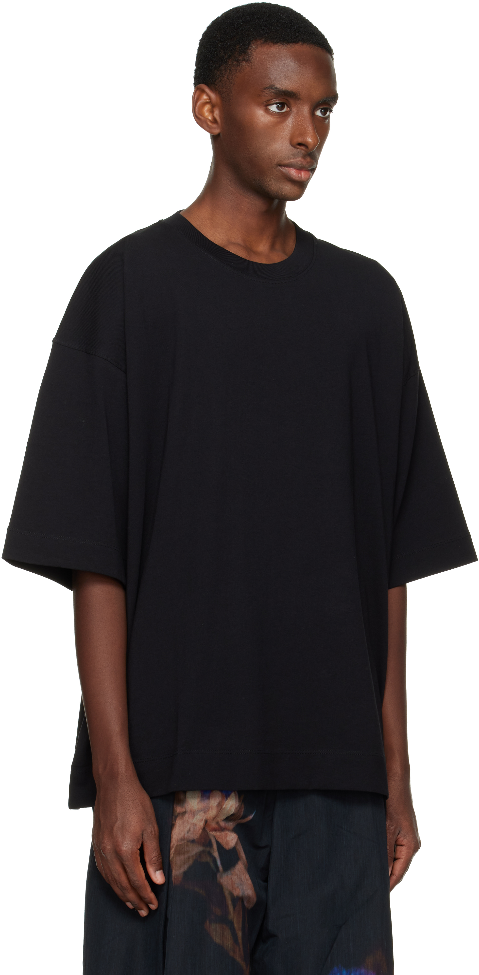 Dries Van Noten Black Oversized T-shirt In Black