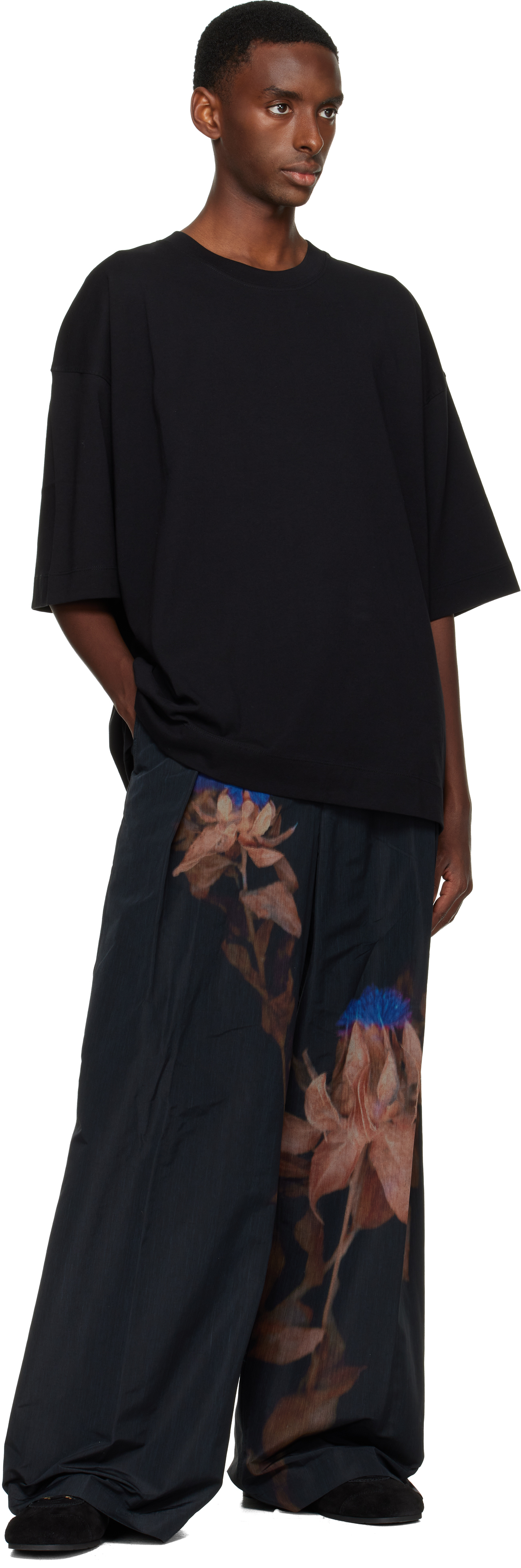 Dries Van Noten Black Oversized T-shirt In Black