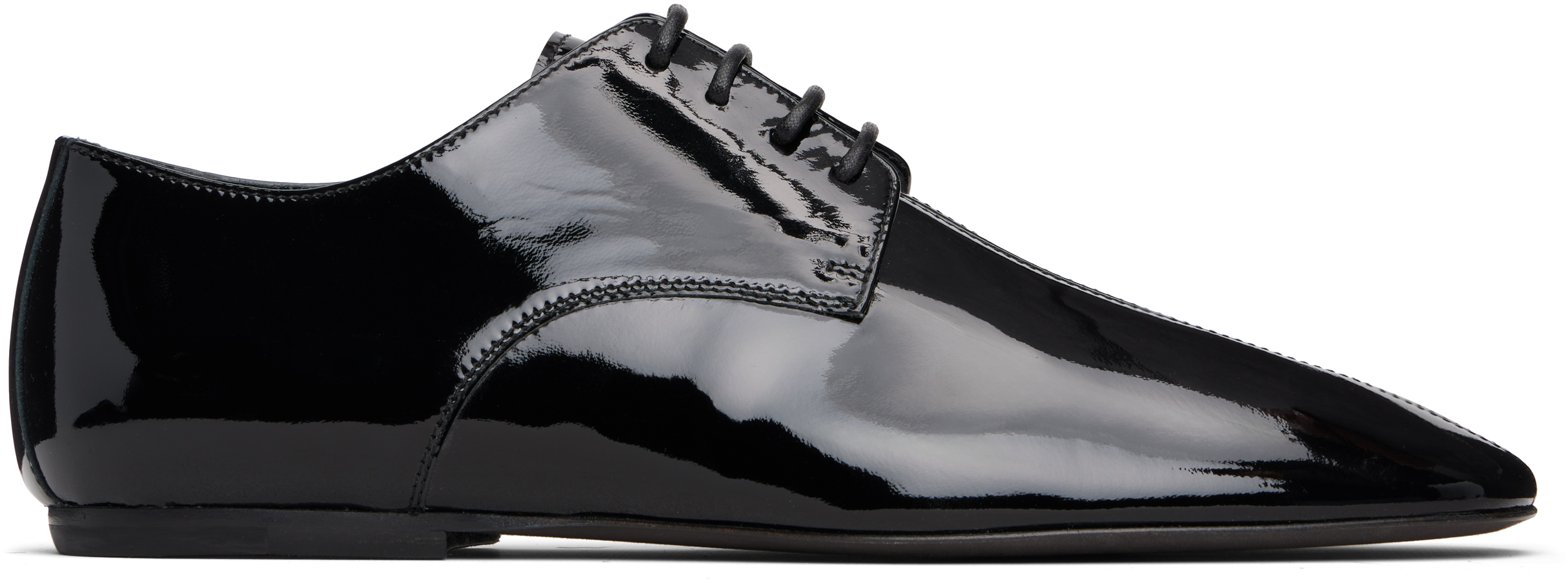 •Dries Van Noten• Black Leather Oxfords with Polished Finish Dries Van Noten Men main image 3