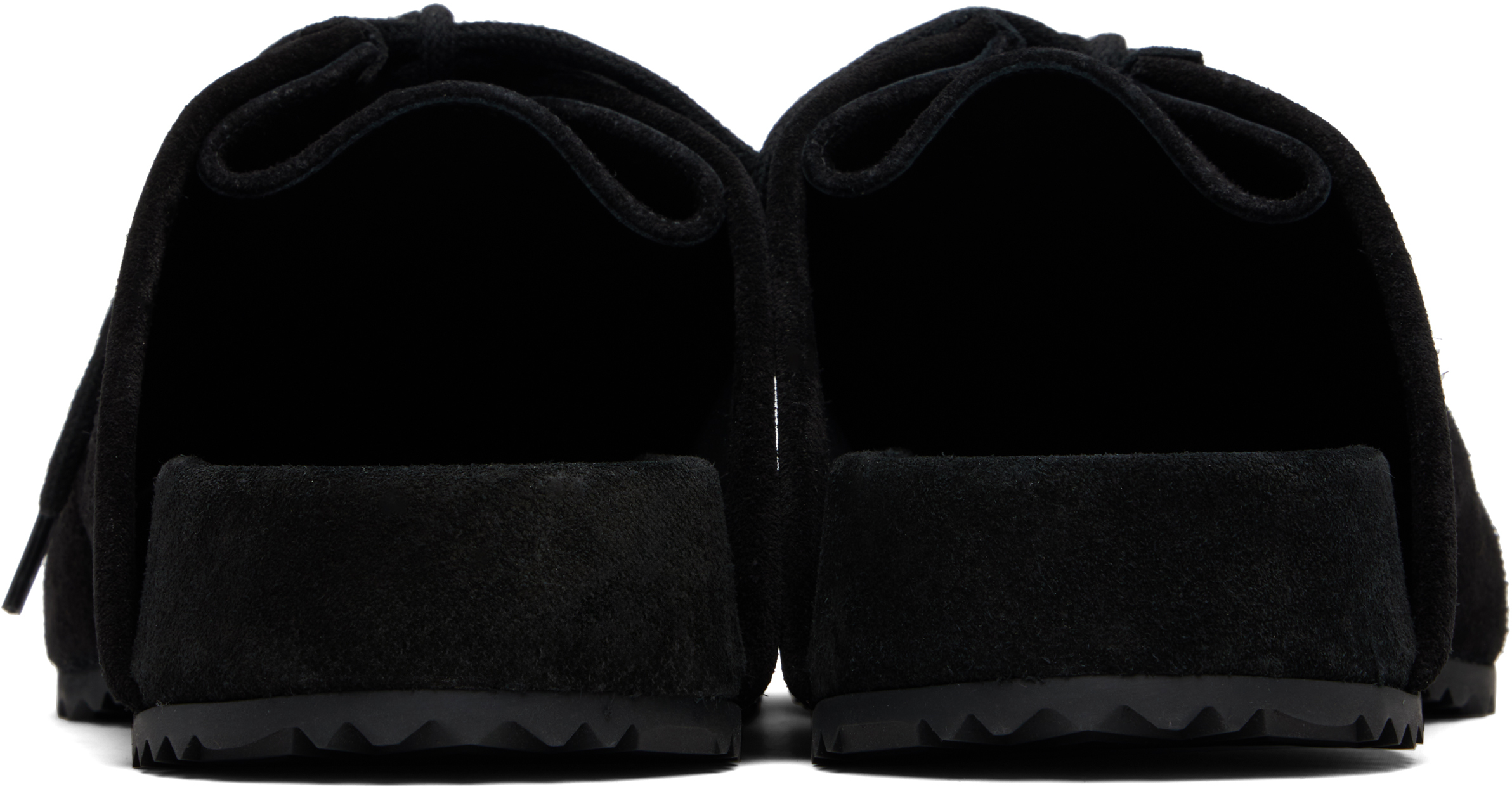 Dries Van Noten Black Suede Clogs In Black