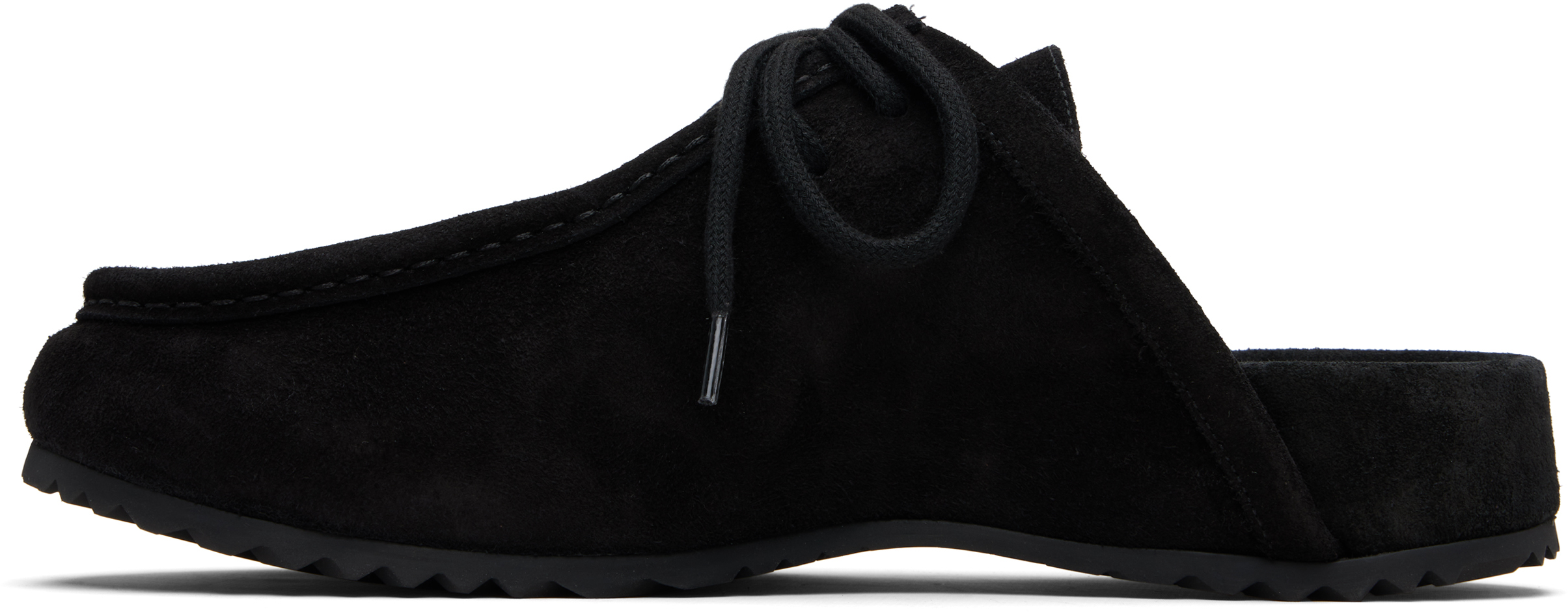 Dries Van Noten Black Suede Clogs In Black