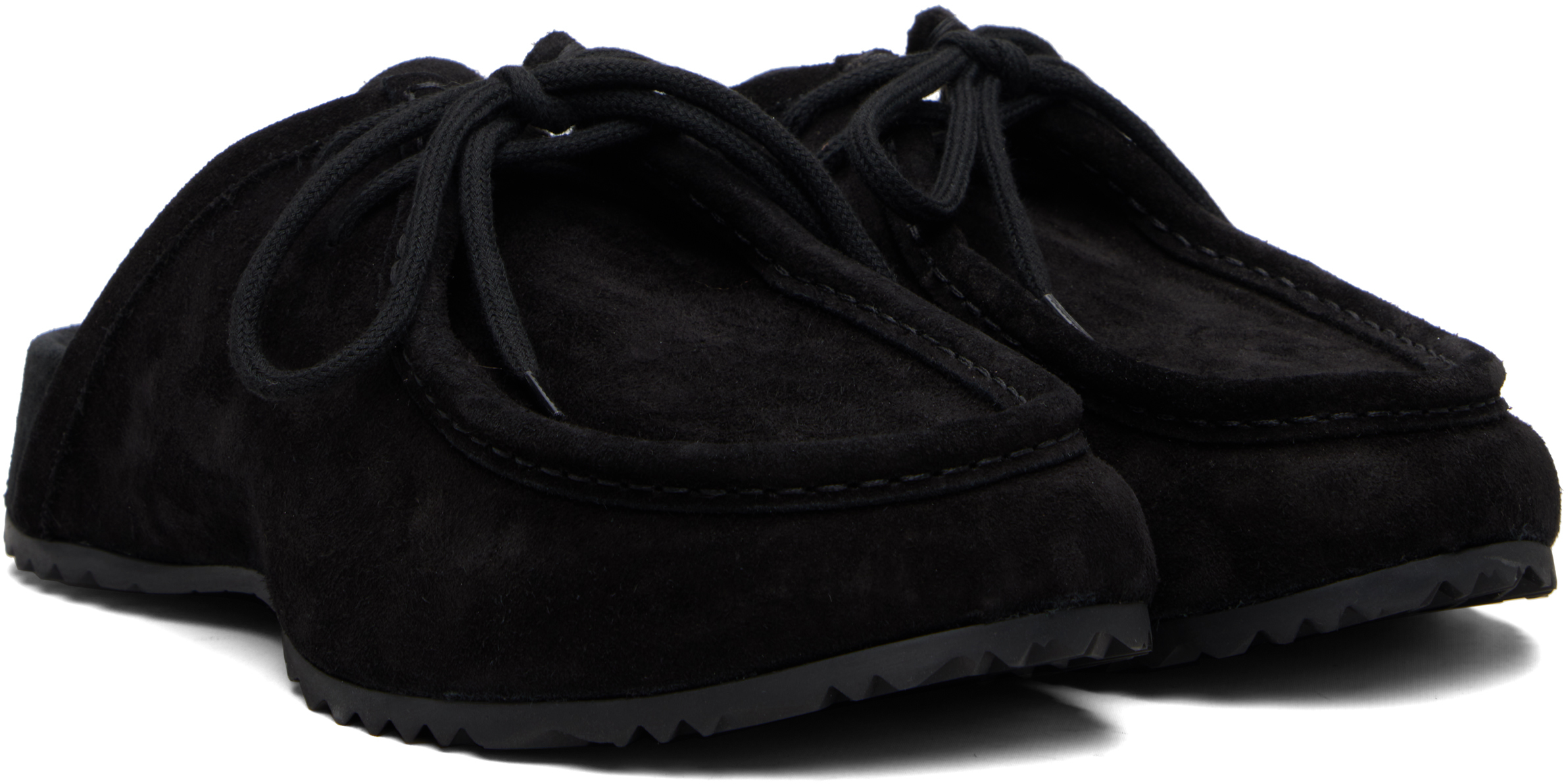 Dries Van Noten Black Suede Clogs In Black