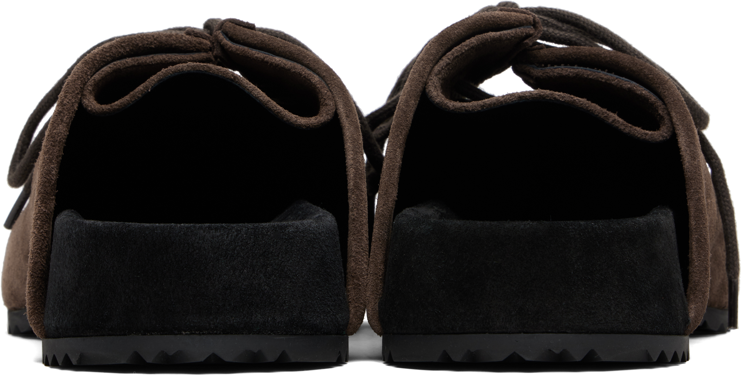 Dries Van Noten Brown Suede Clogs In Brown