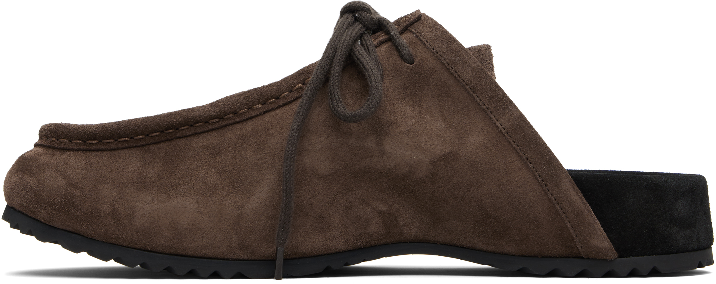 Dries Van Noten Brown Suede Clogs In Brown