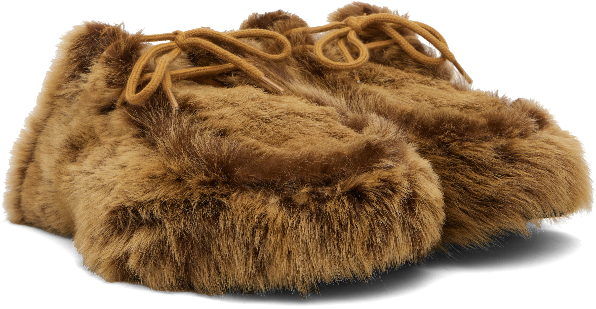 Dries Van Noten Tan Shearling Clogs In Brown