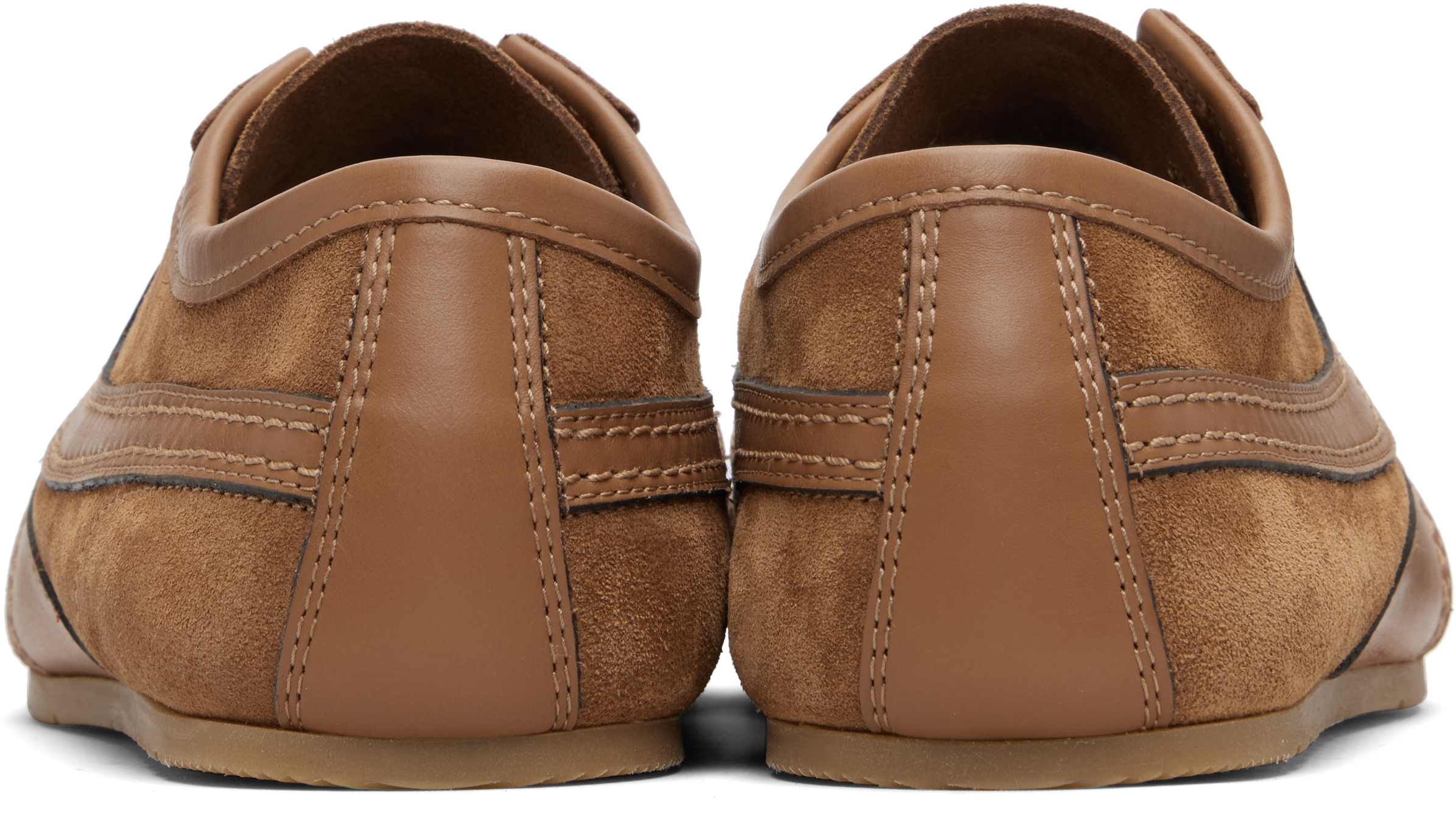 Dries Van Noten Tan Suede Sneakers In Brown