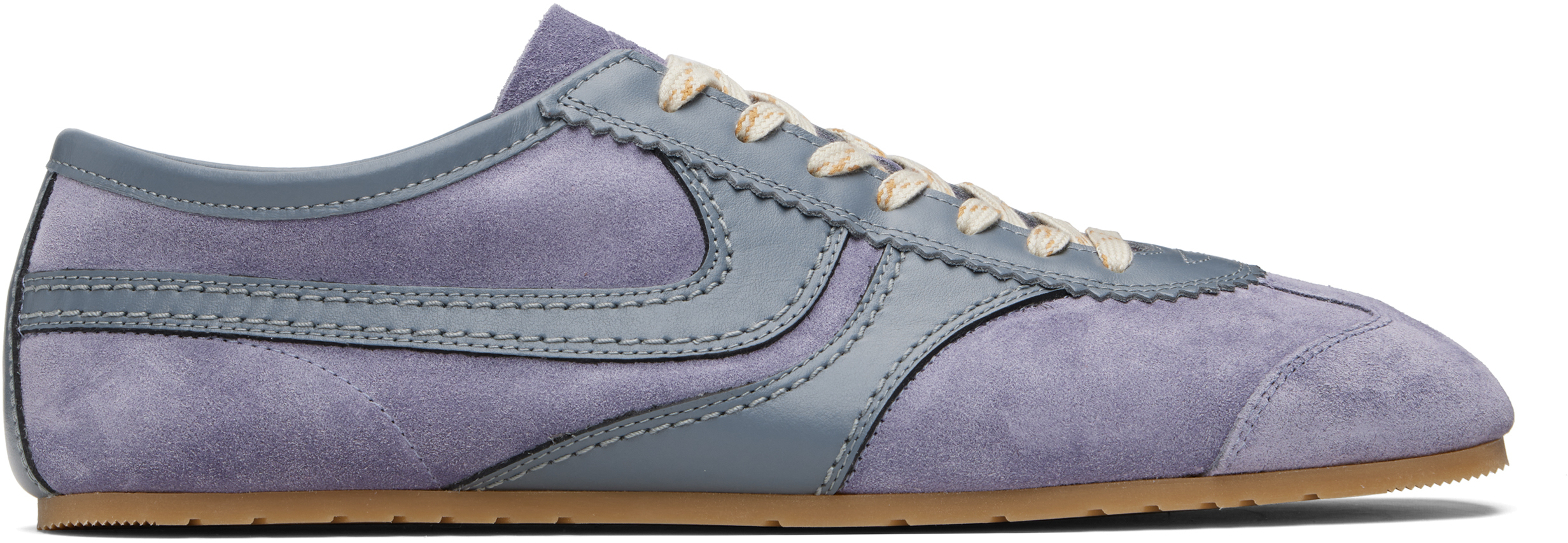 Dries Van Noten Purple Suede Sneakers In Purple