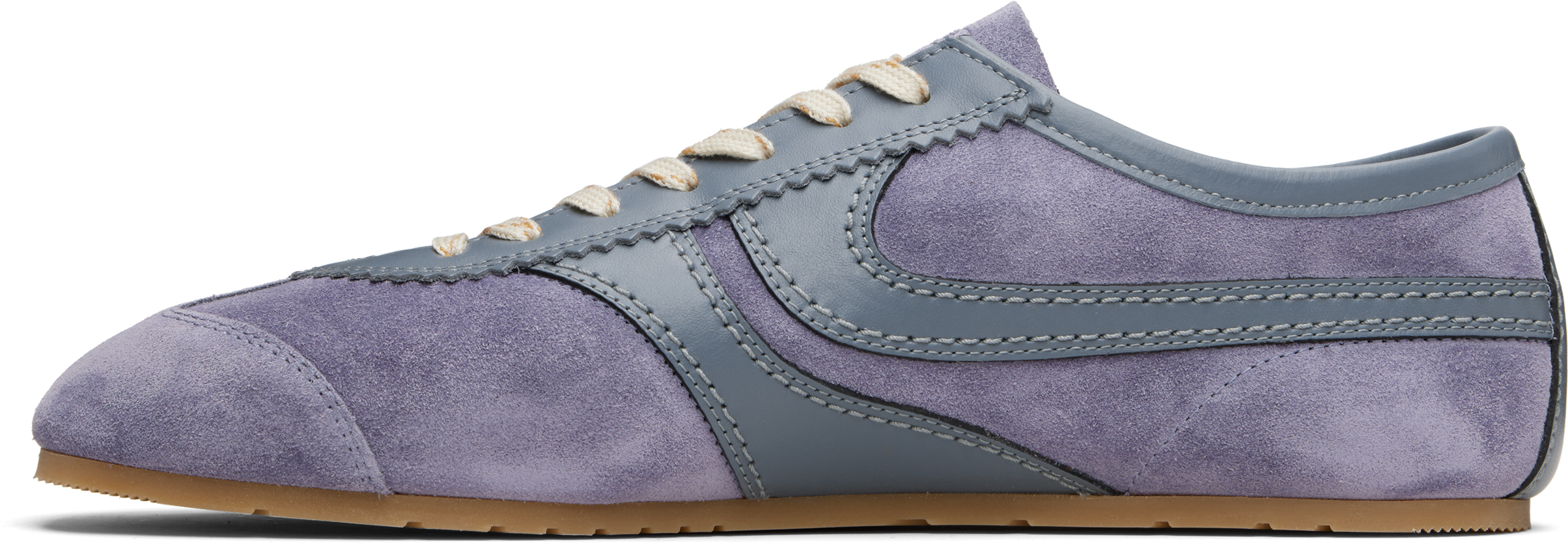 Dries Van Noten Purple Suede Sneakers In Purple