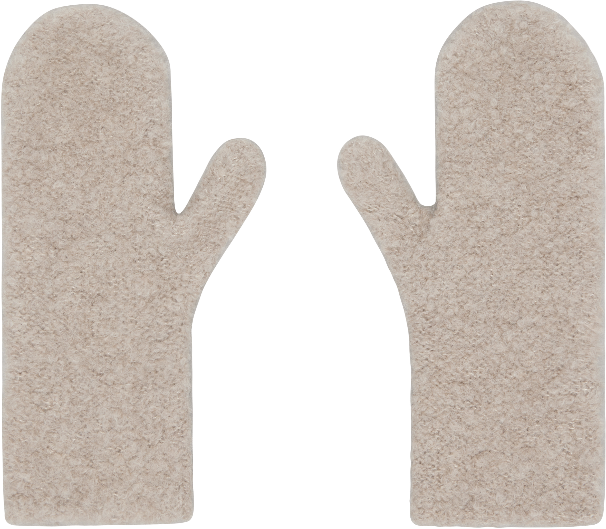 The Row Beige Ladislas Mittens In Brown
