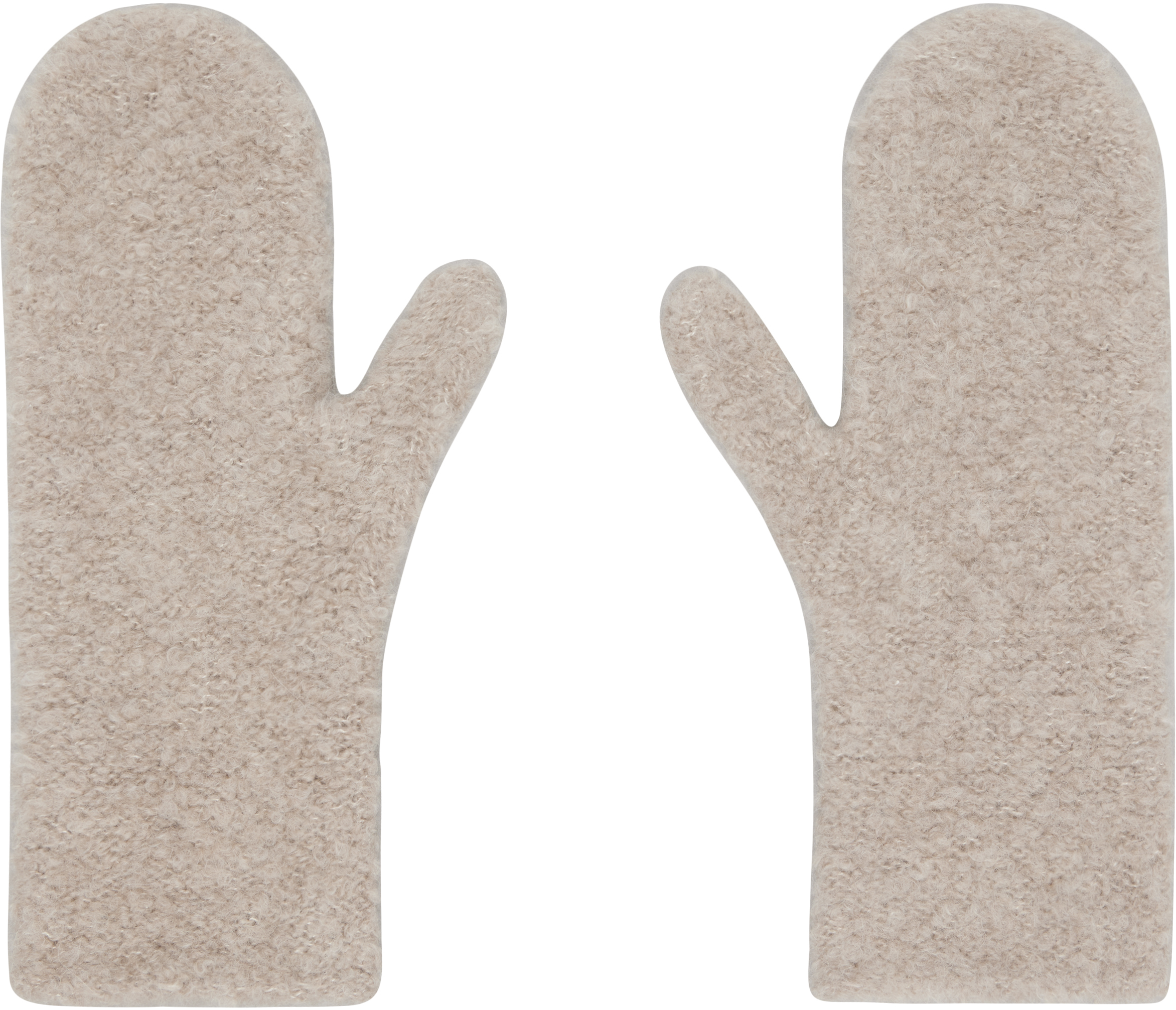 The Row Beige Ladislas Mittens In Brown