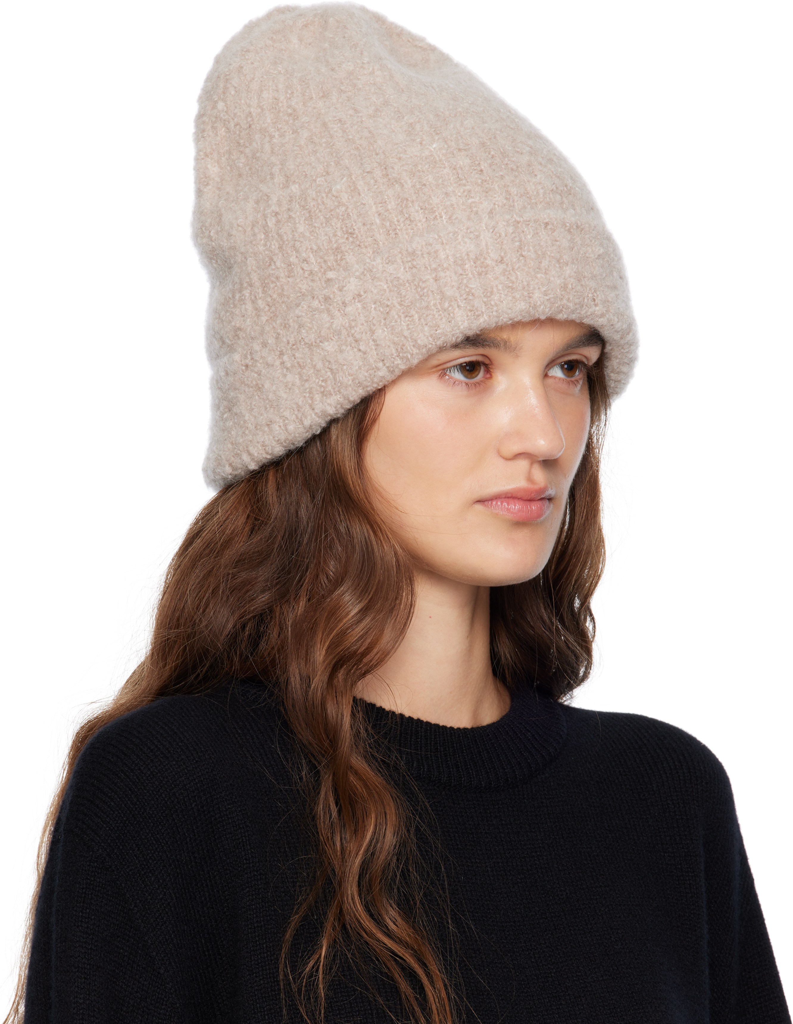 The Row Beige Leomir Beanie In Brown