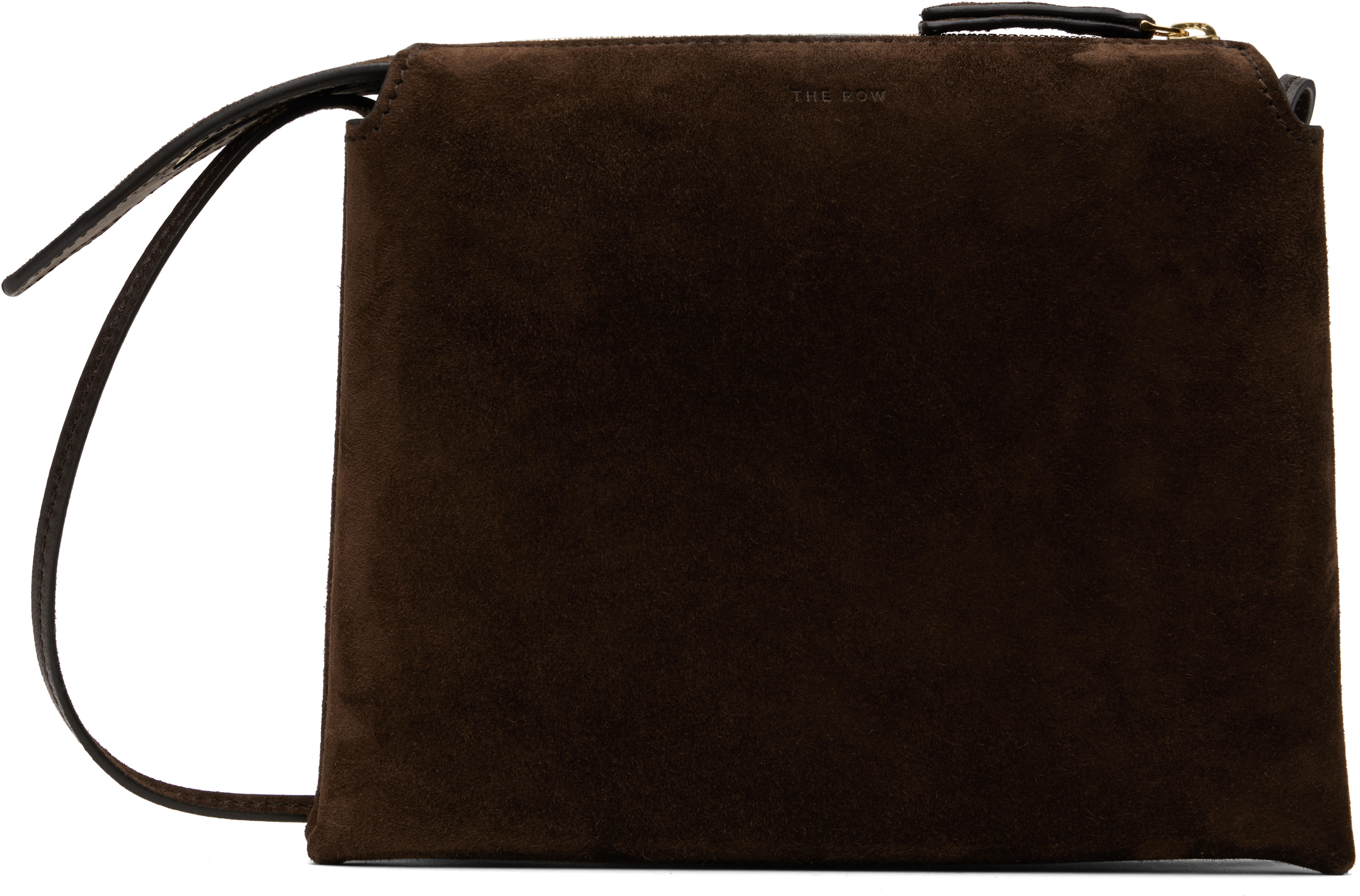 Brown Nu Mini Twin Suede Bag