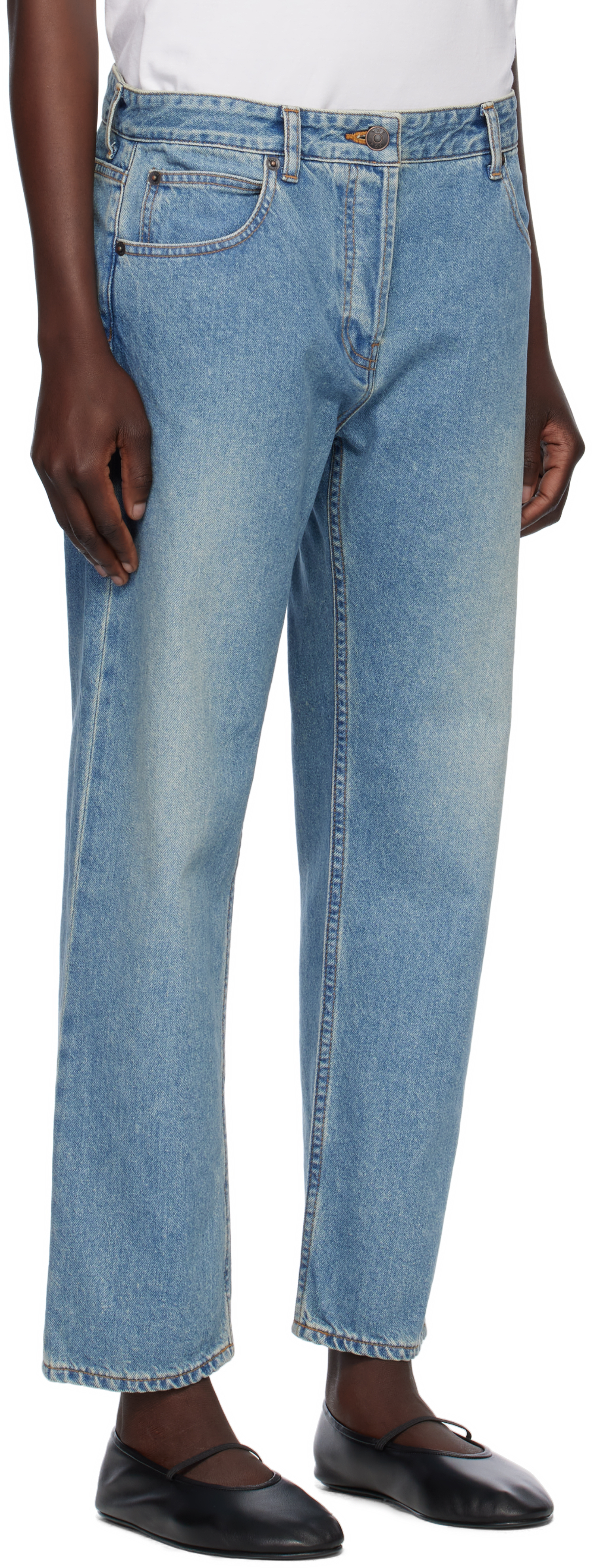 The Row Egli Boyfriend Denim Jeans In Blue