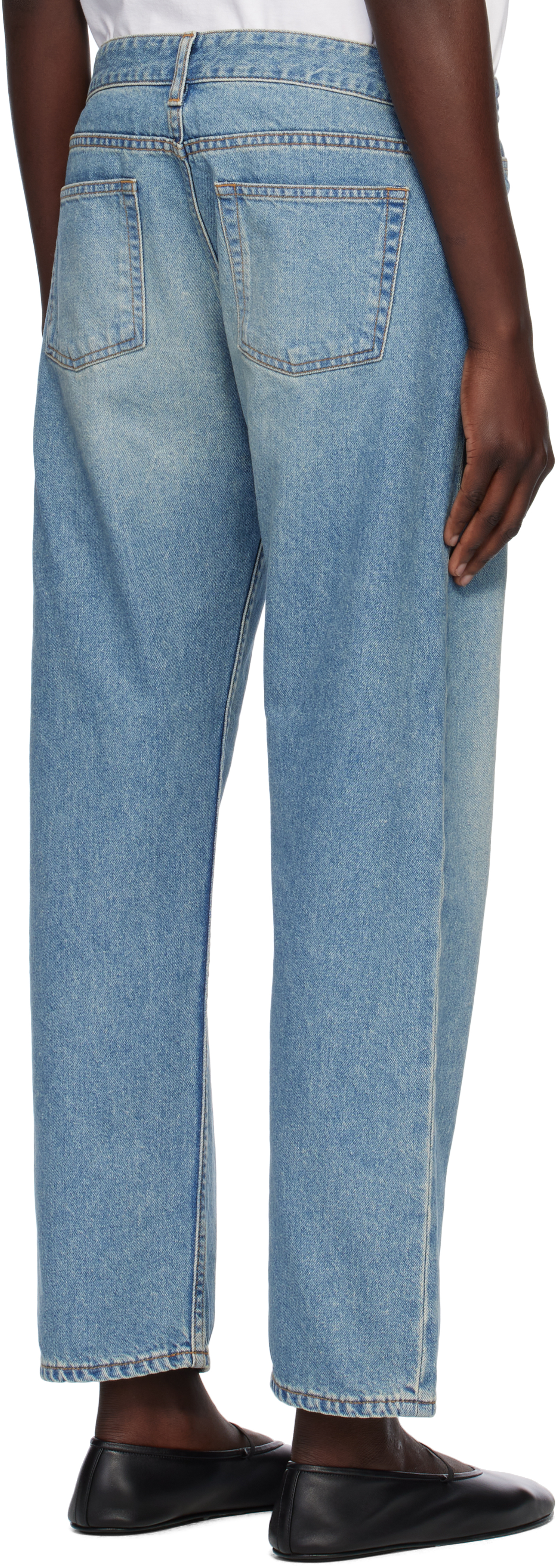 The Row Egli Boyfriend Denim Jeans In Blue
