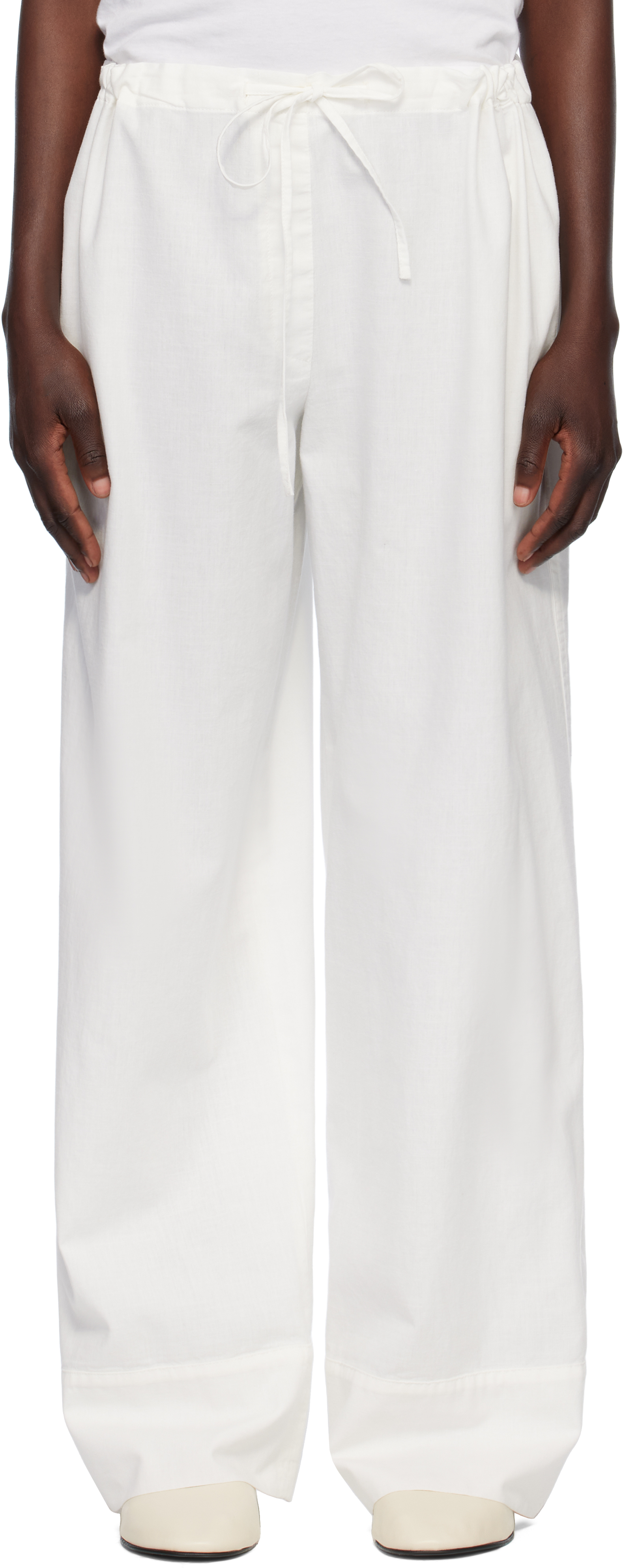 White Enea Trousers