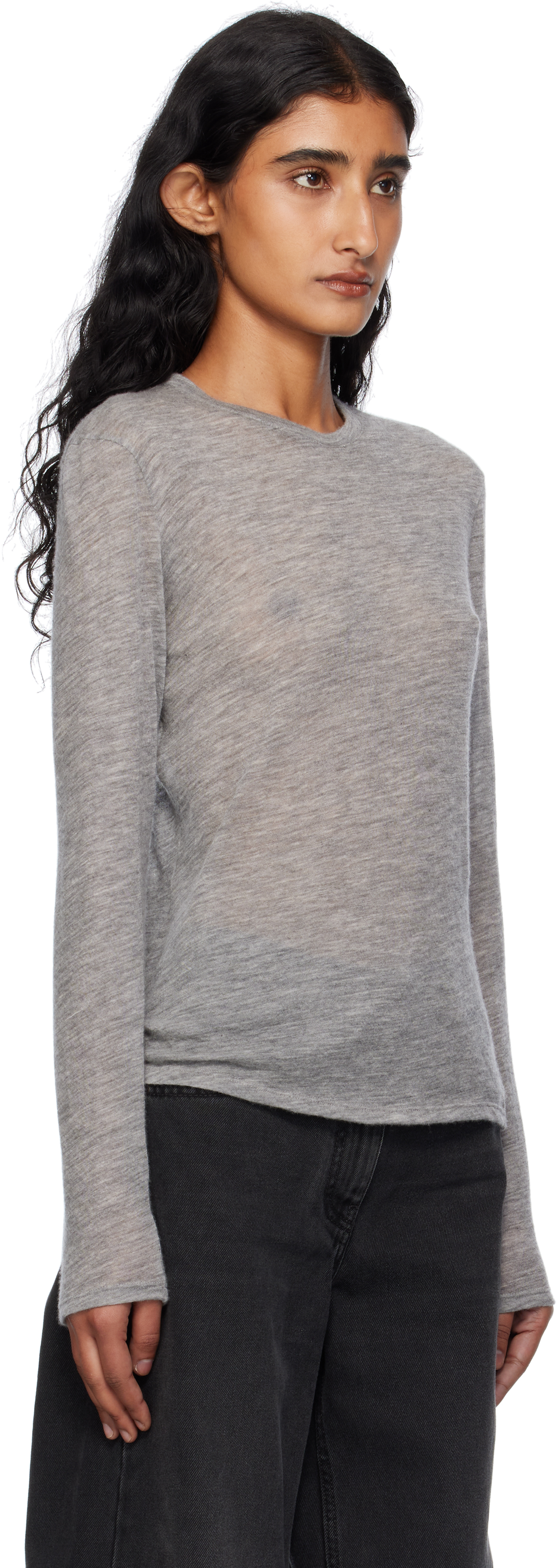 The Row Gray Iverness Sweater