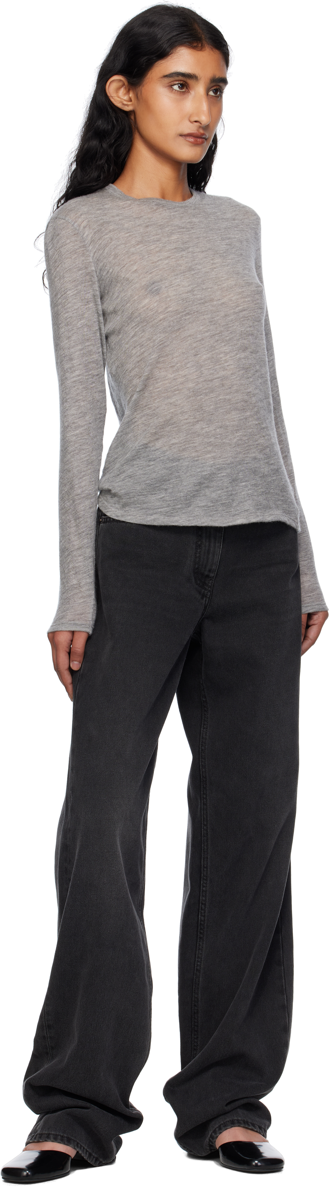 The Row Gray Iverness Sweater