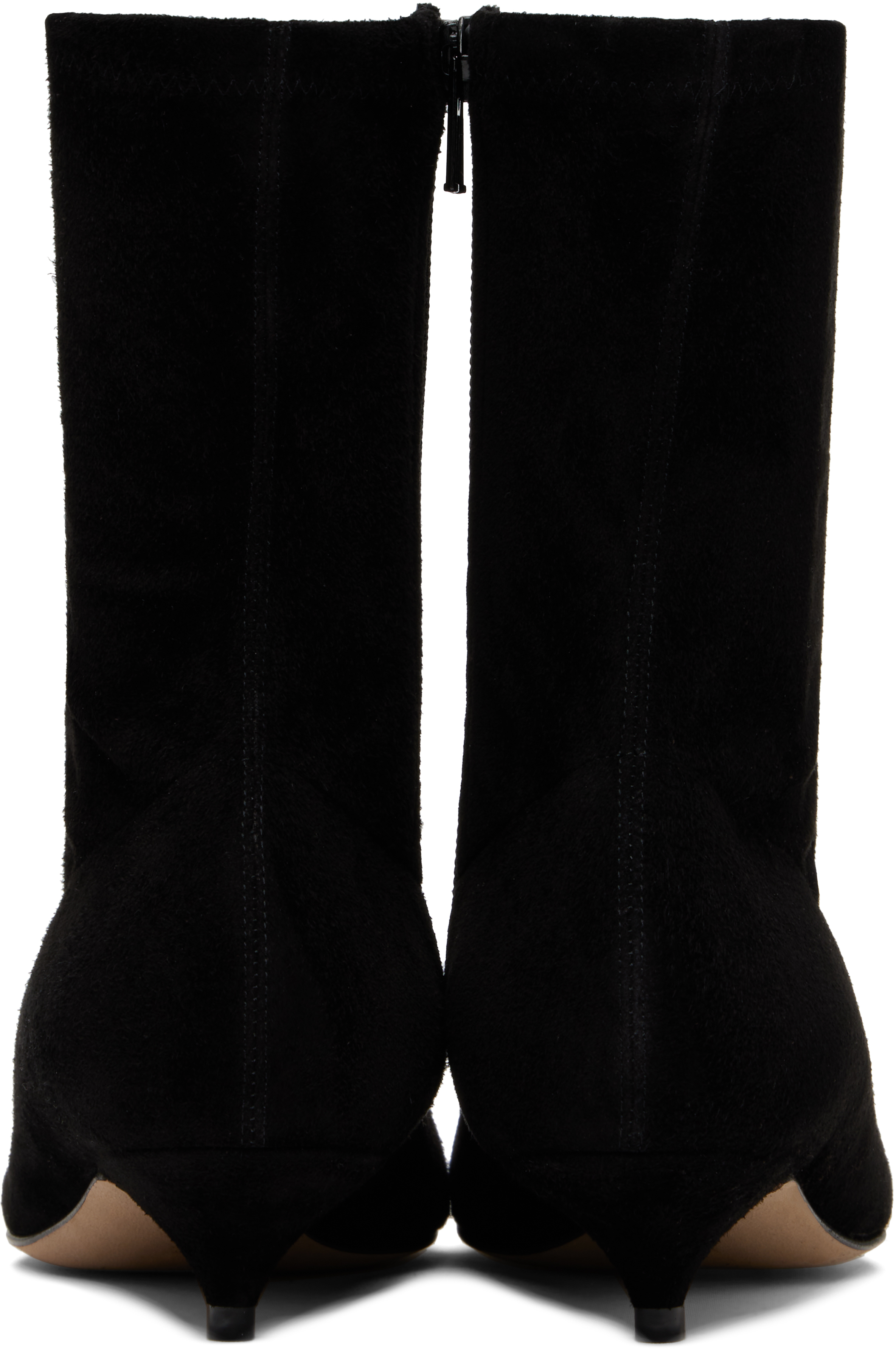 The Row Black Liisa Kitten Boots In Black