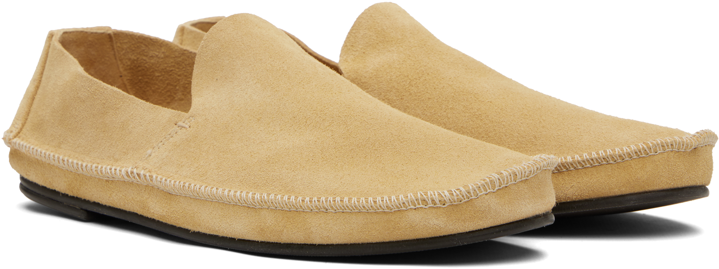 The Row Beige Tyler Loafers